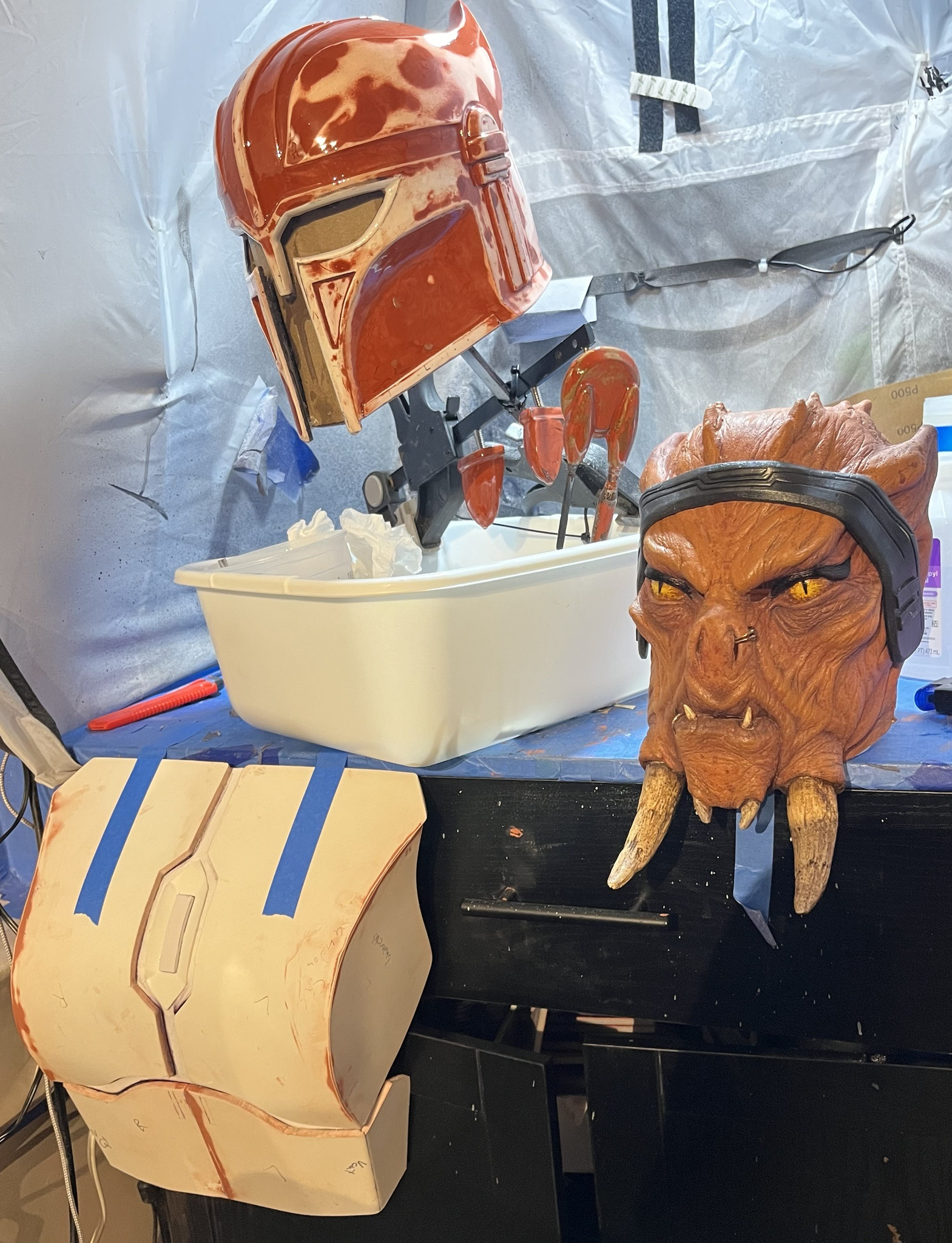 Kaleesh Alien Mandalorian Concept in Progress for Costume Club