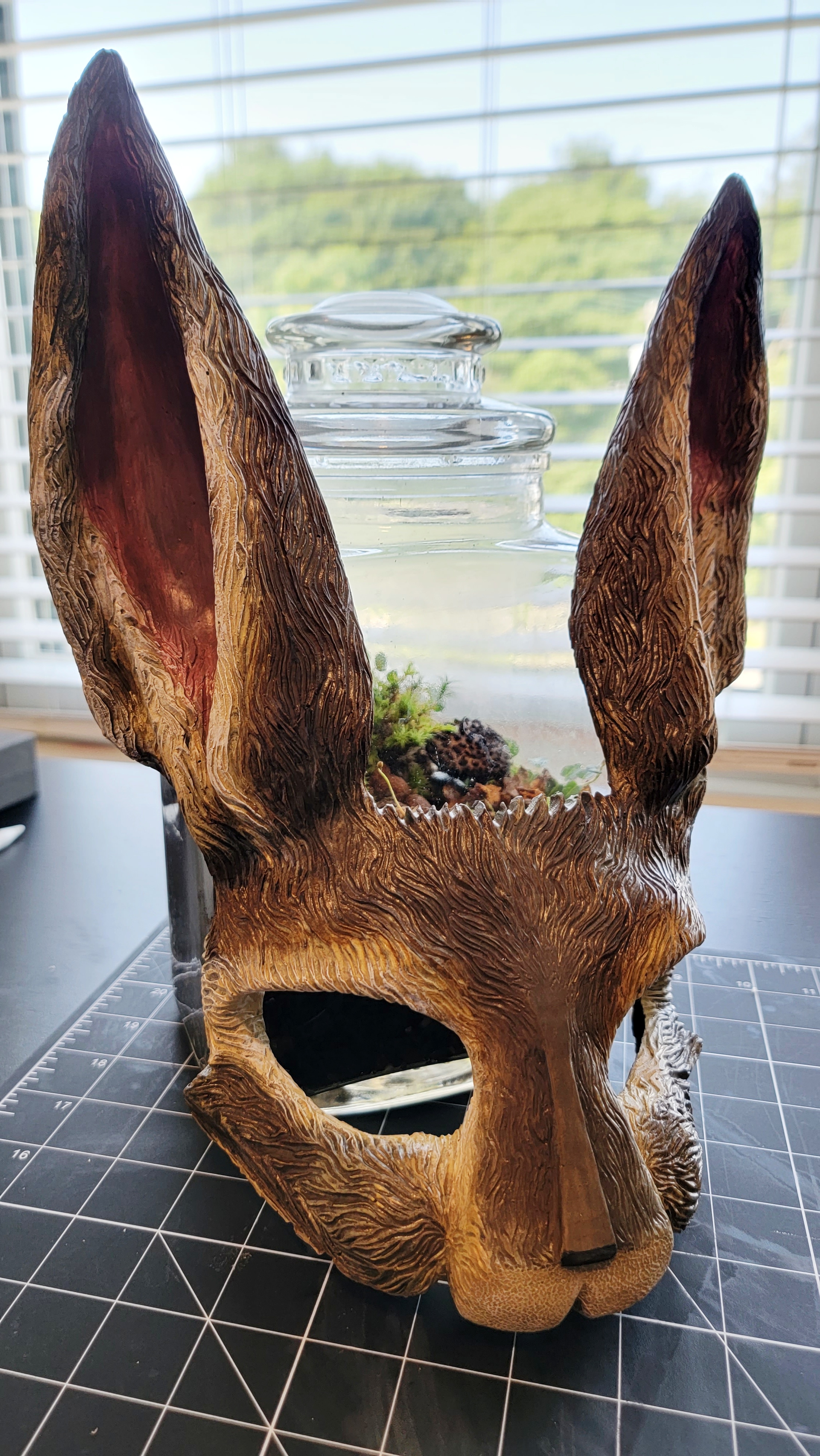 Check Out My Handcrafted Rabbit Mask – I'm Thrilled with How It Turned Out!