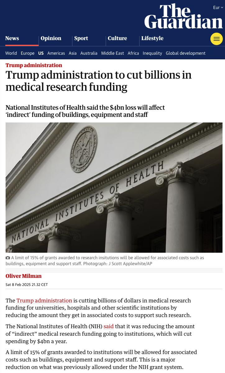 NIH's Controversial Move: Cutting Medical Research Funds to Feed Leopards