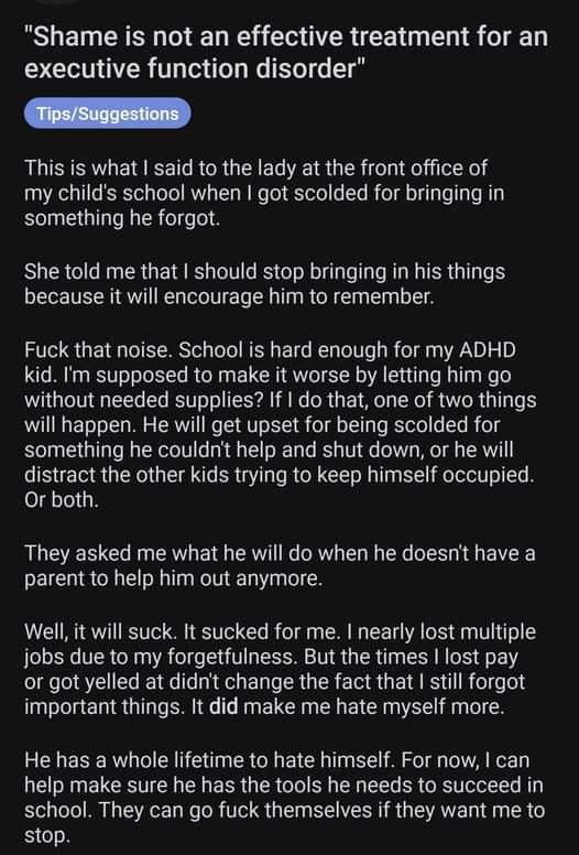 This parent truly knows how to keep it real!