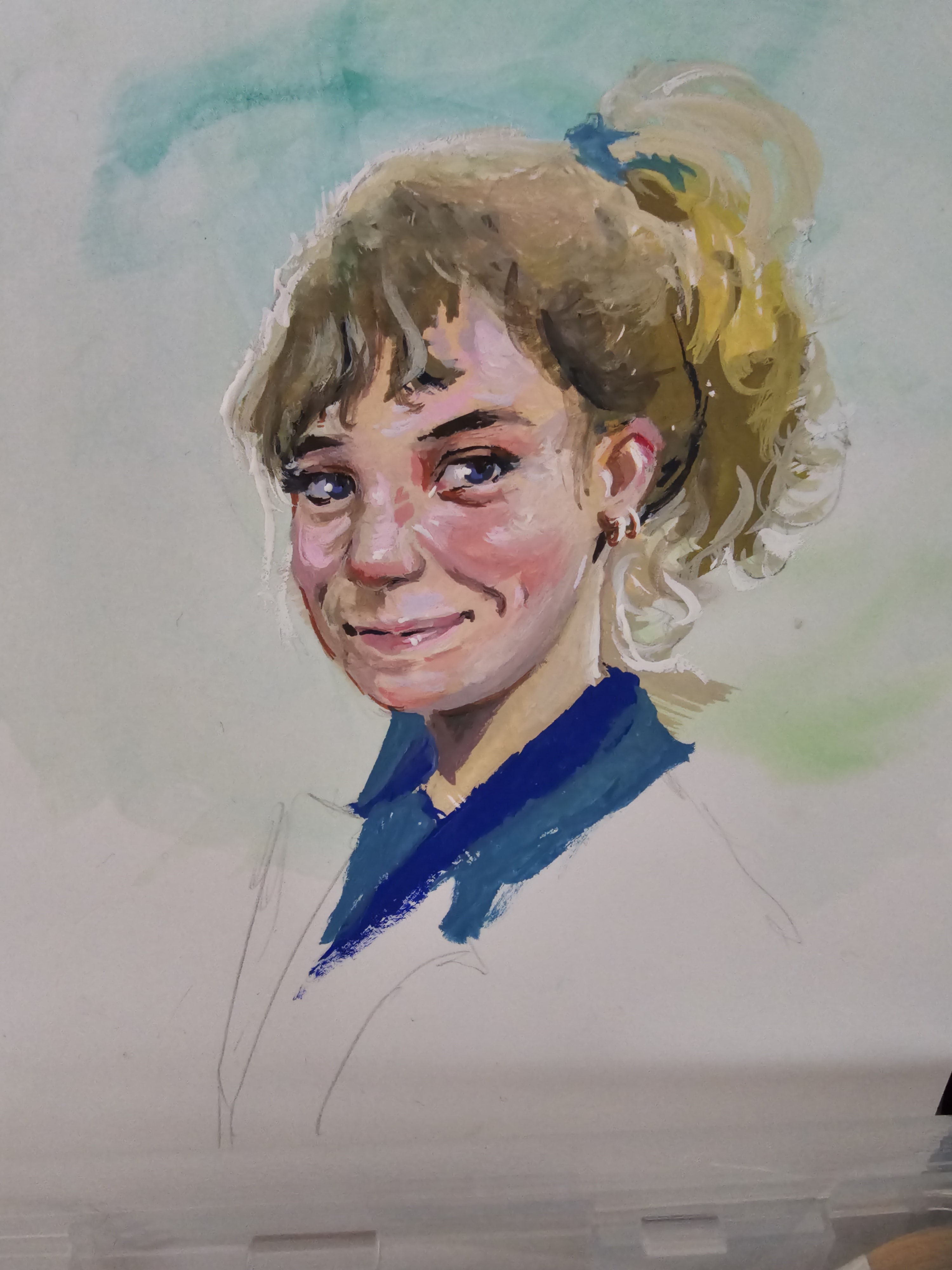 Today's Gouache Sketch: A Creative Masterpiece