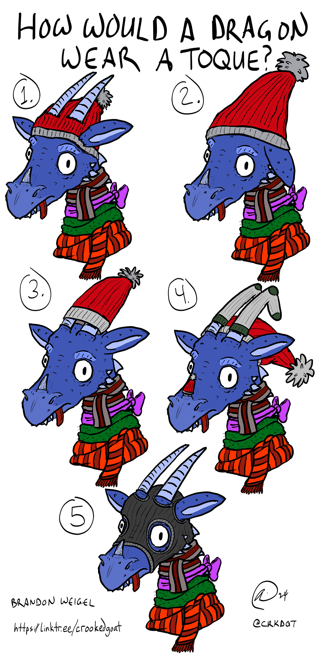 Imagining How a Dragon Would Wear a Toque