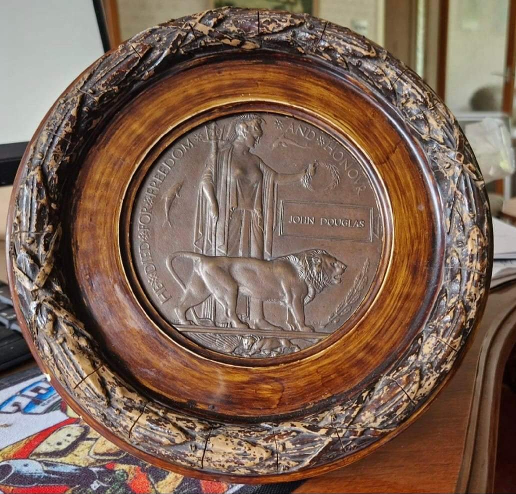 Honoring John Douglas: WW1 Death Plaque Memorial