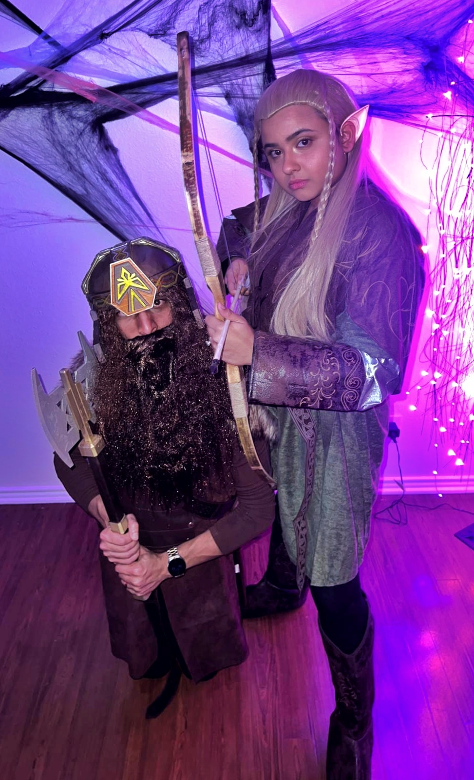 We Dressed Up as the Ultimate Duo: Gimli and Legolas for Halloween!