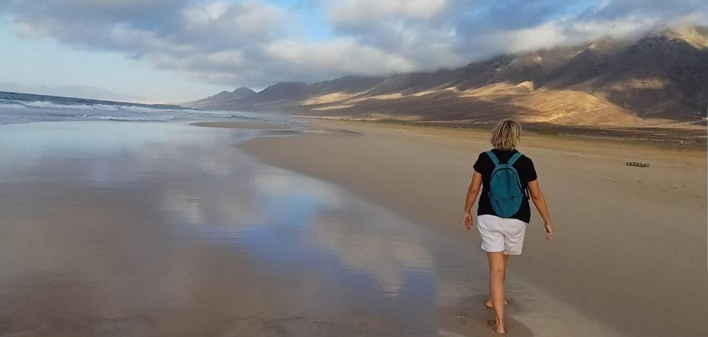 A Serene Beach Scene from Fuerteventura, Spain