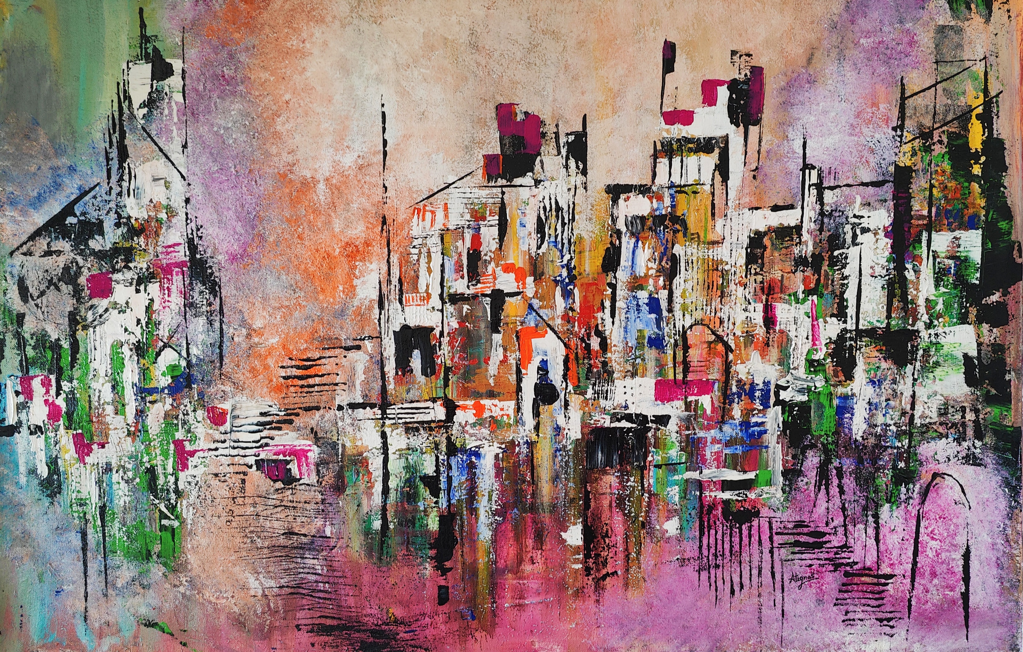 Unveiling My Latest Canvas: 'Urban Oasis' - A Journey of Creativity