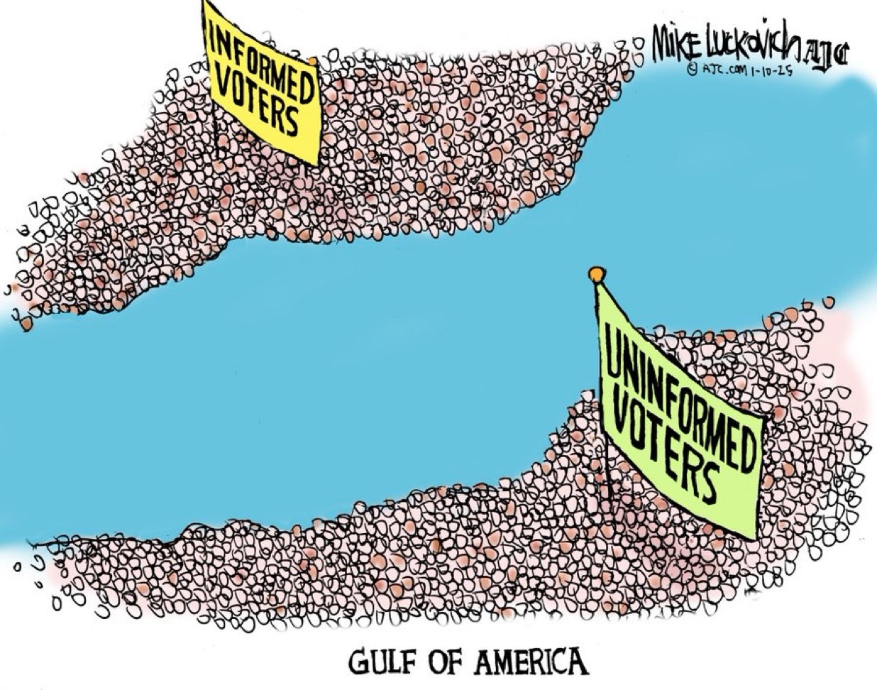 Mike Luckovich nails it again with today's political cartoon
