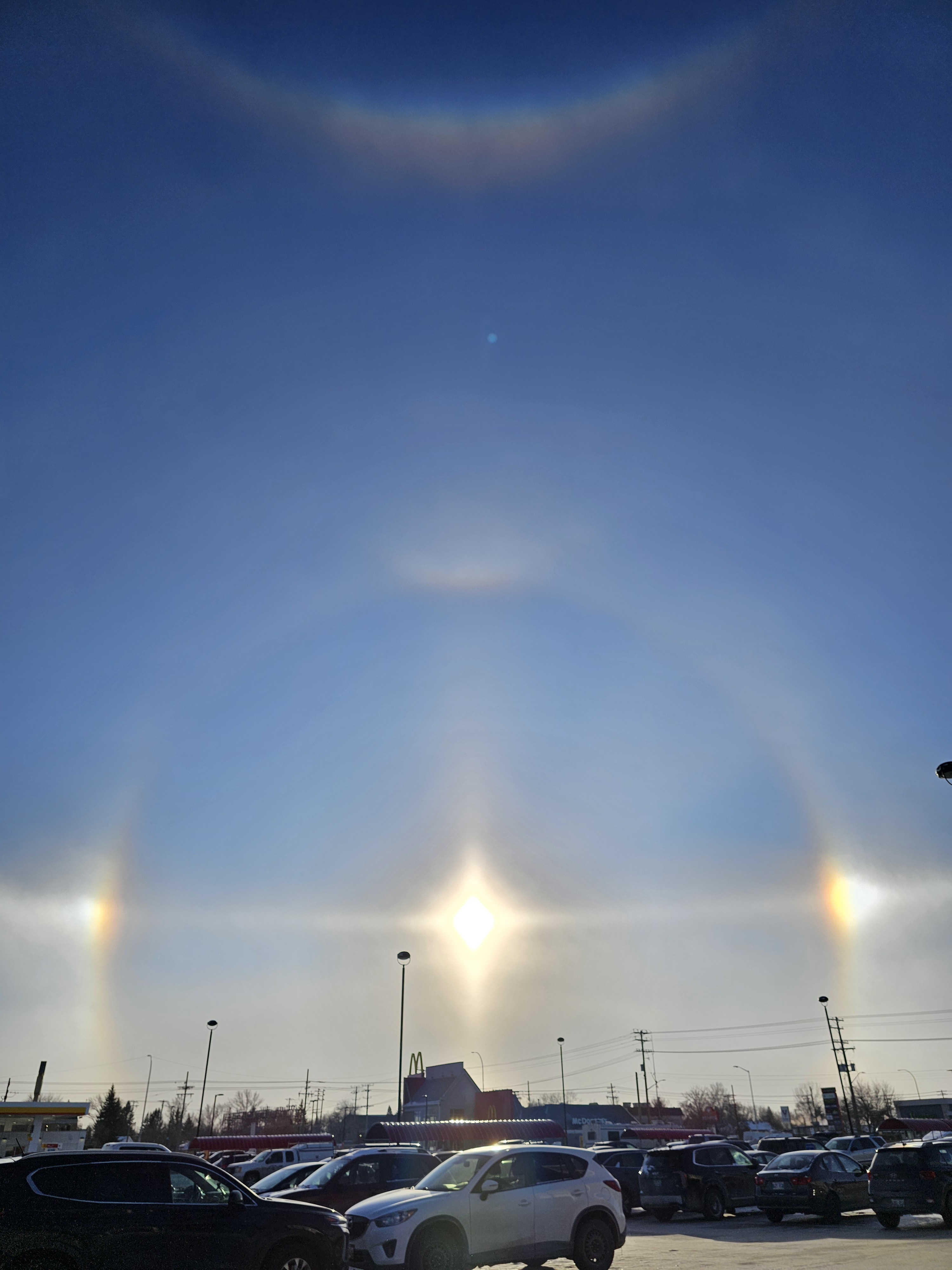 A Stunning Sundog Spotted in Winnipeg Yesterday