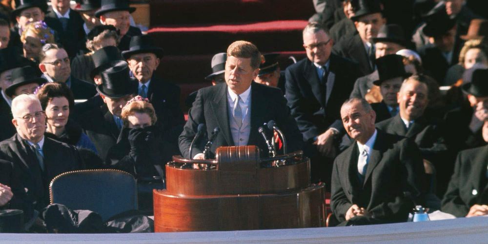 On January 20, 1961, amidst a blizzard and freezing temperatures, JFK delivered a memorable speech without a coat or hat.