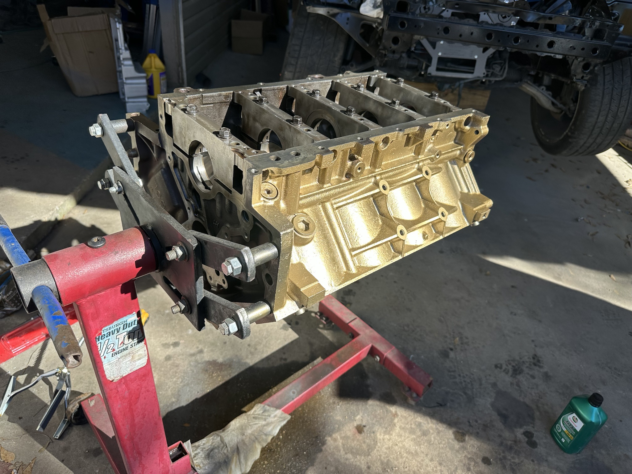Getting ready to install the crank...