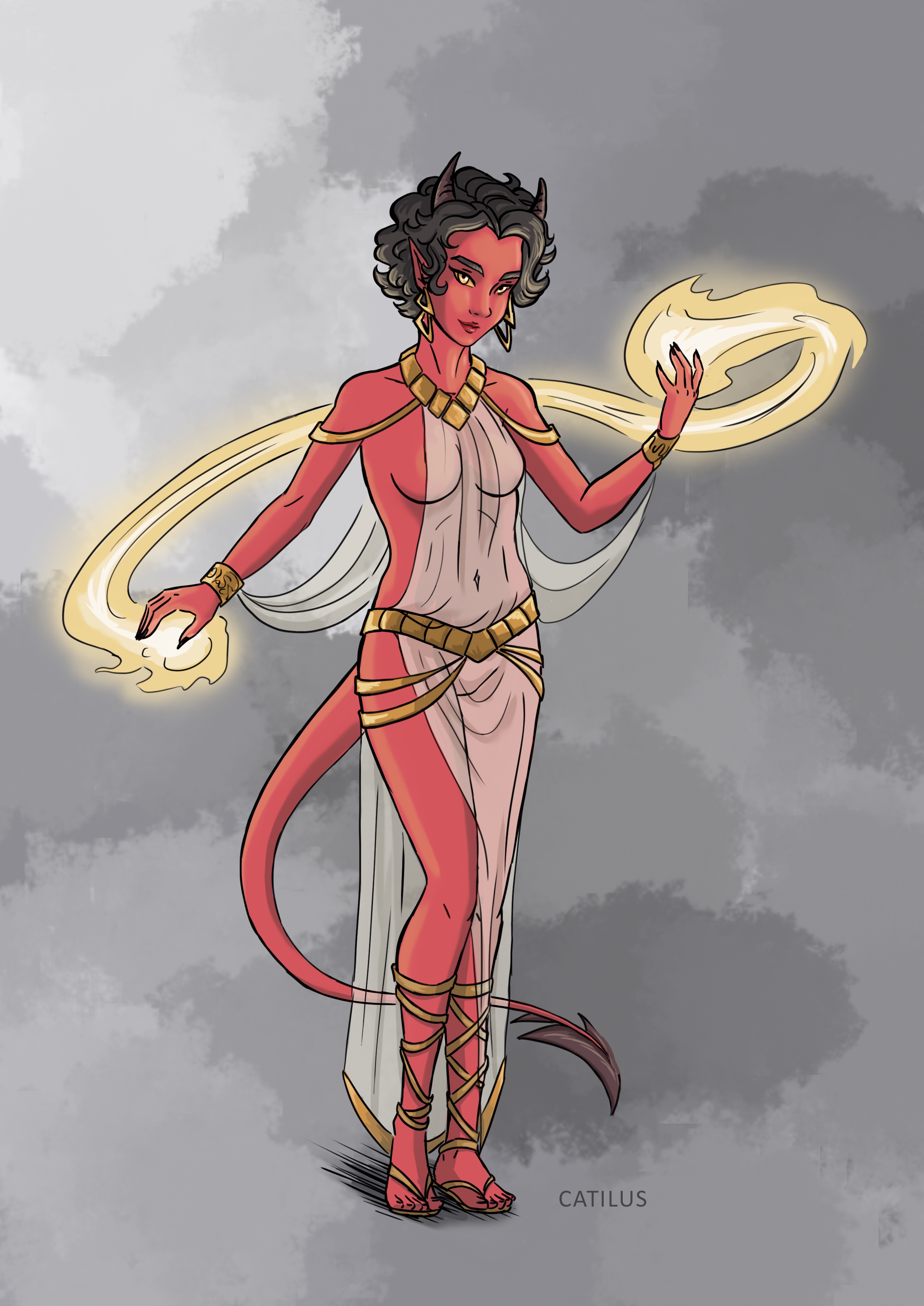 Meet Reverie, the Tiefling Necromancer from D&D
