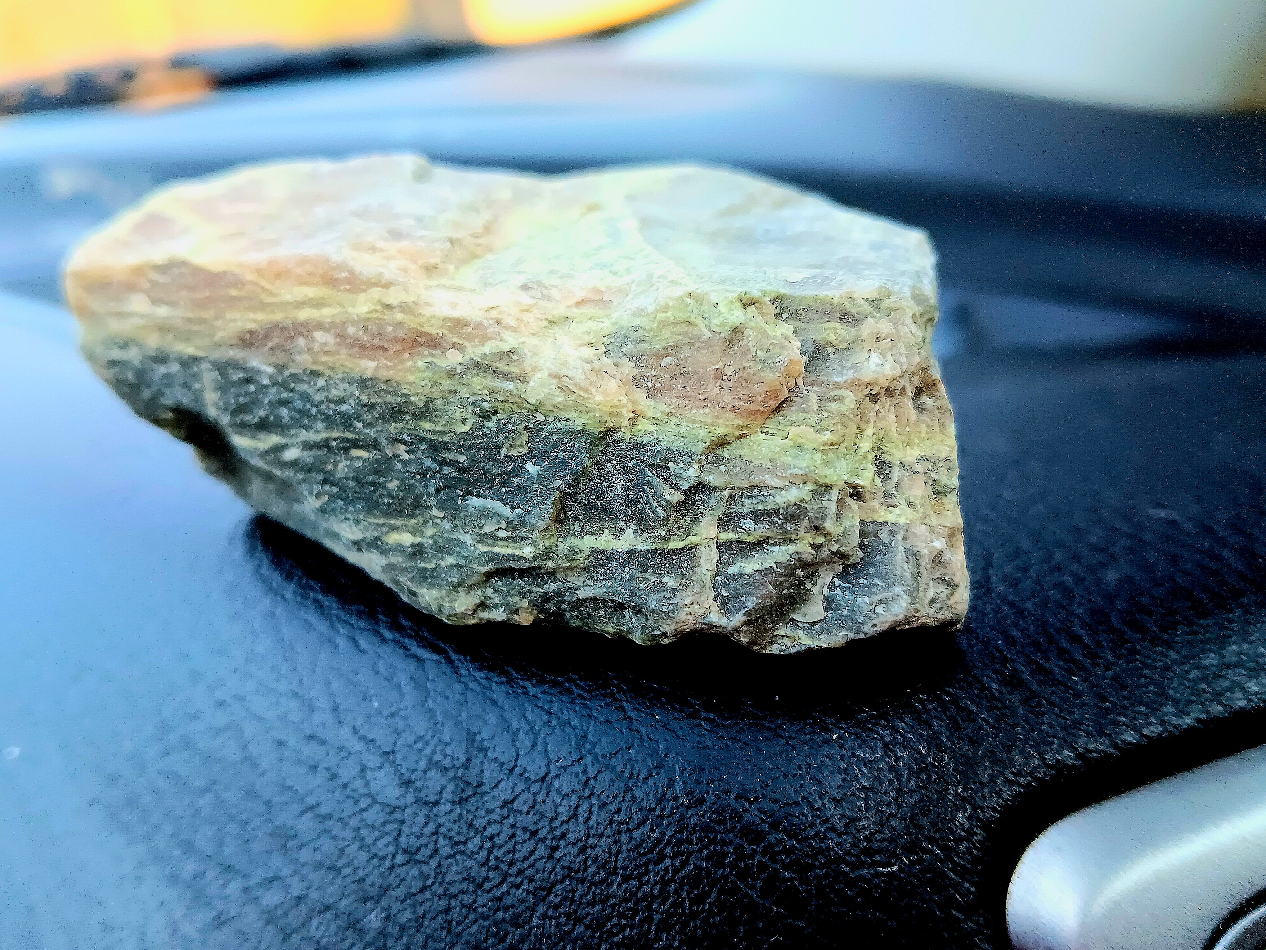 This vibrant stone found a new home among colorful companions