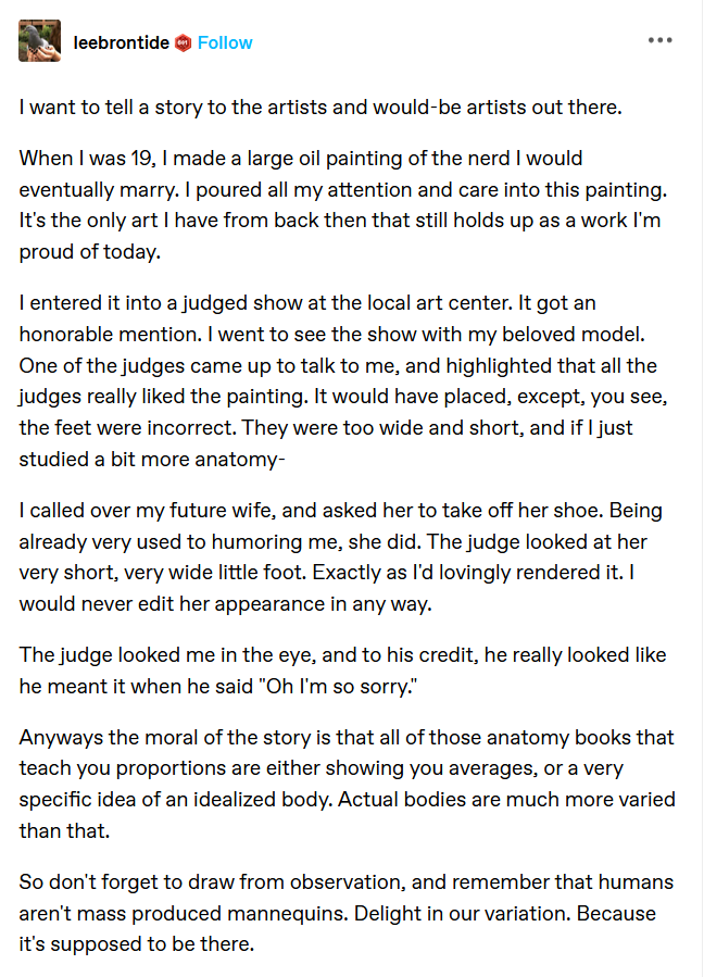 A heartfelt message for artists and aspiring creators everywhere