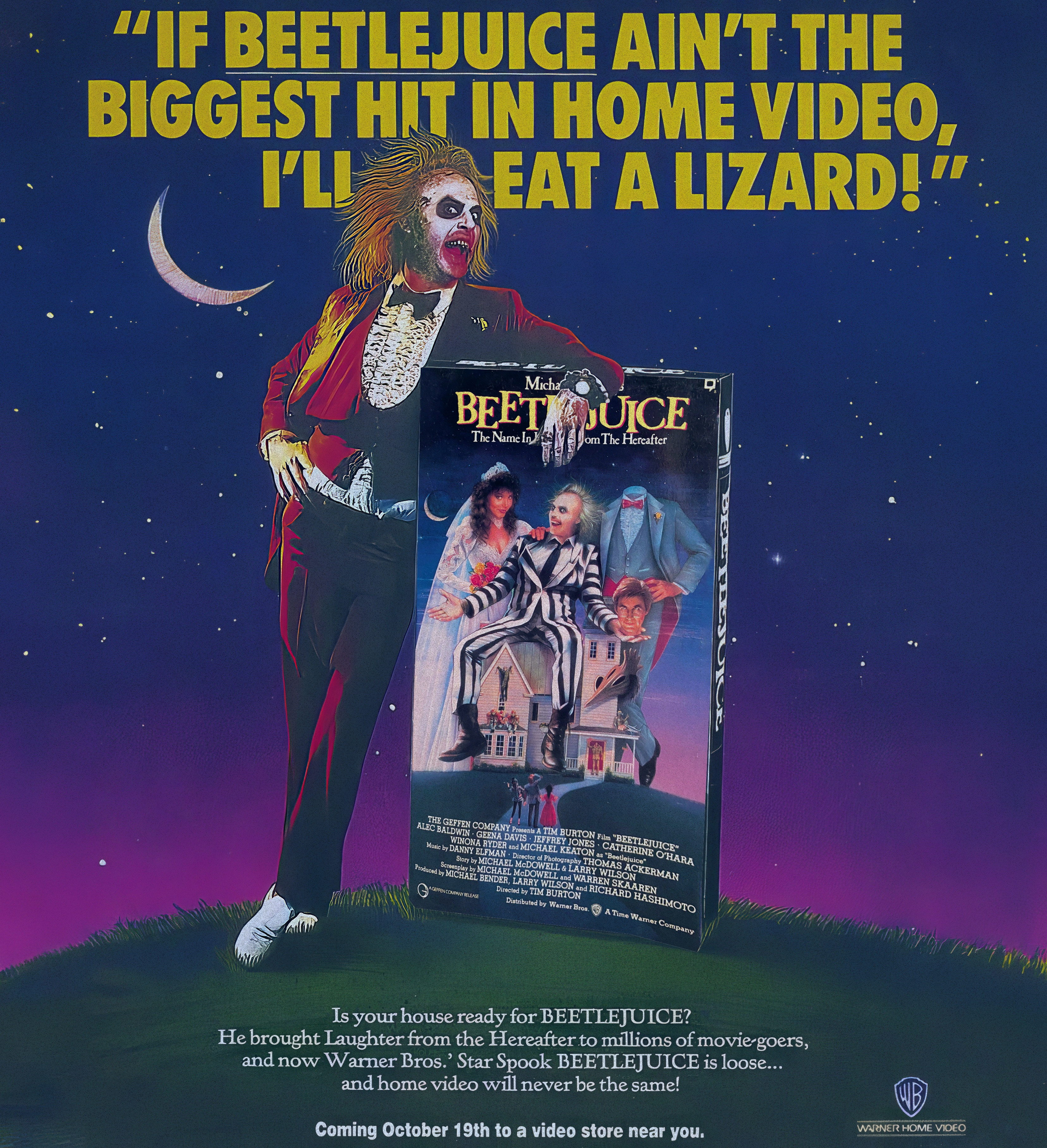 Throwback to Beetlejuice: The Classic Home Video Advertisement