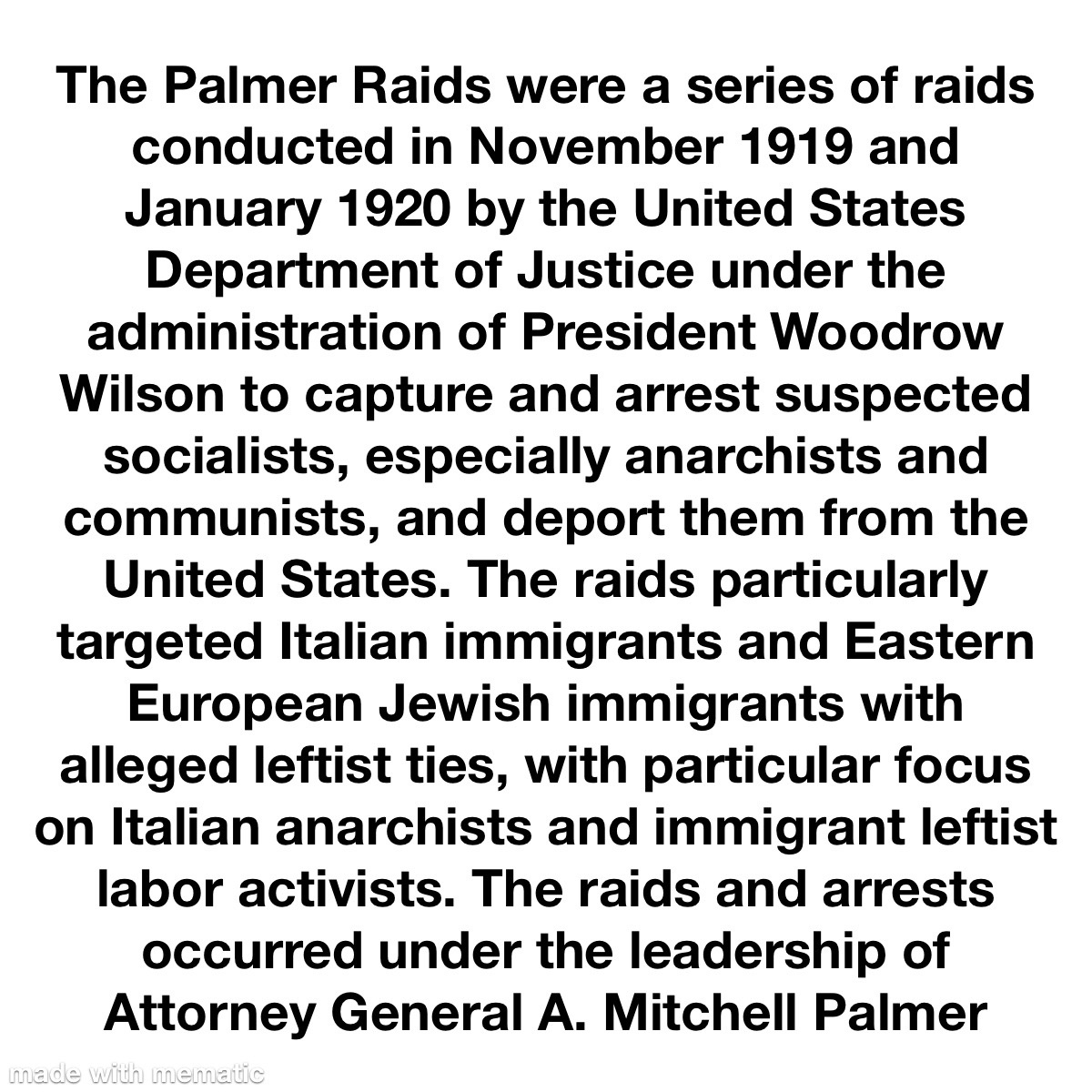 Exploring the history of the Palmer Raids