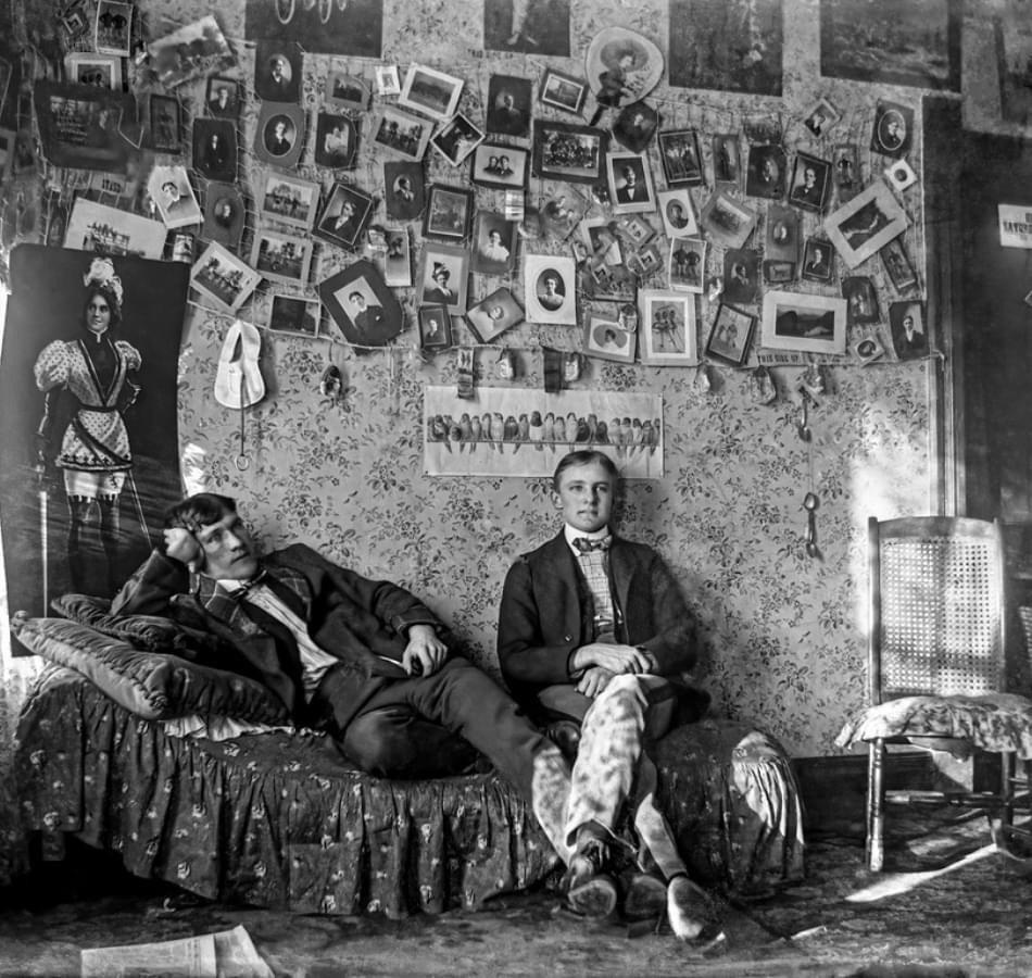 A Glimpse into College Life in a Dorm Room, 1910