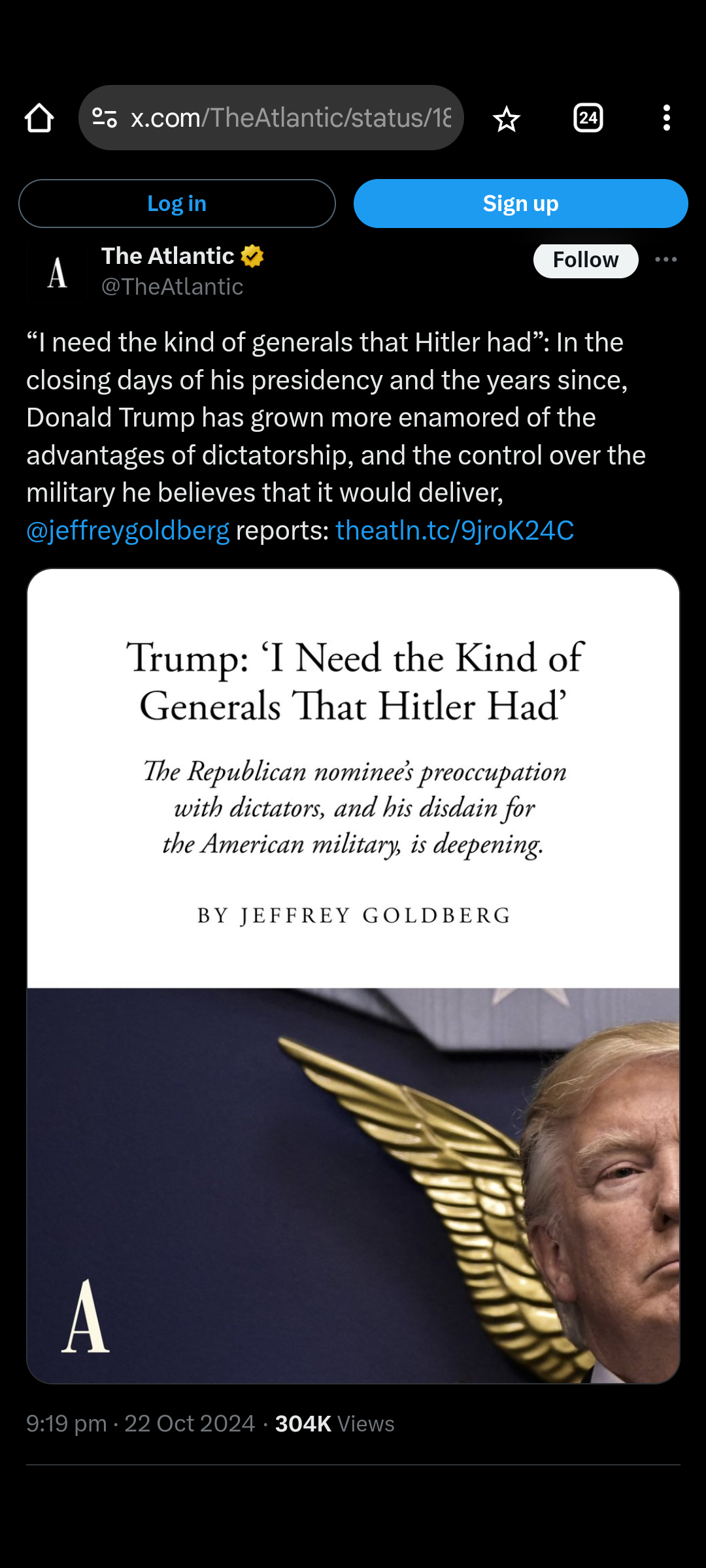 So DonOLD Desires Generals Like Hitler Had
