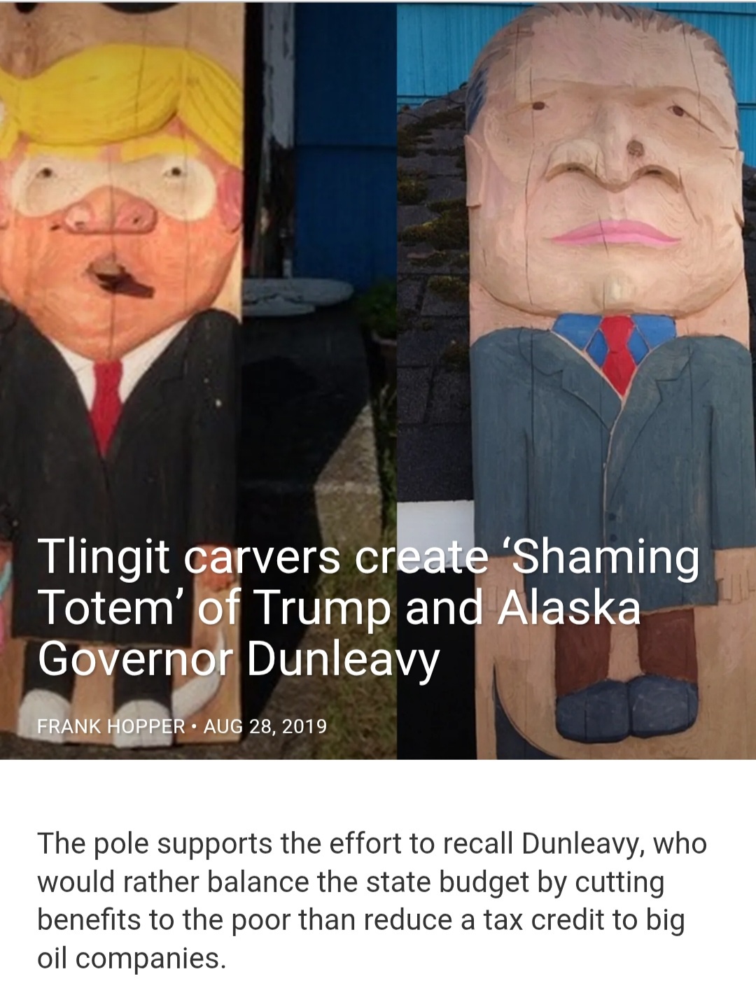 The Infamous Trump Totem Pole from 2019