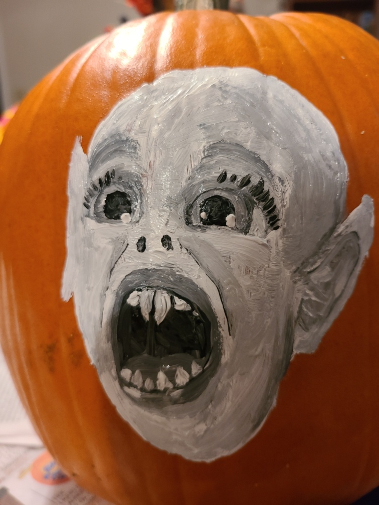 My Sister's Artistic Halloween Pumpkin Creation