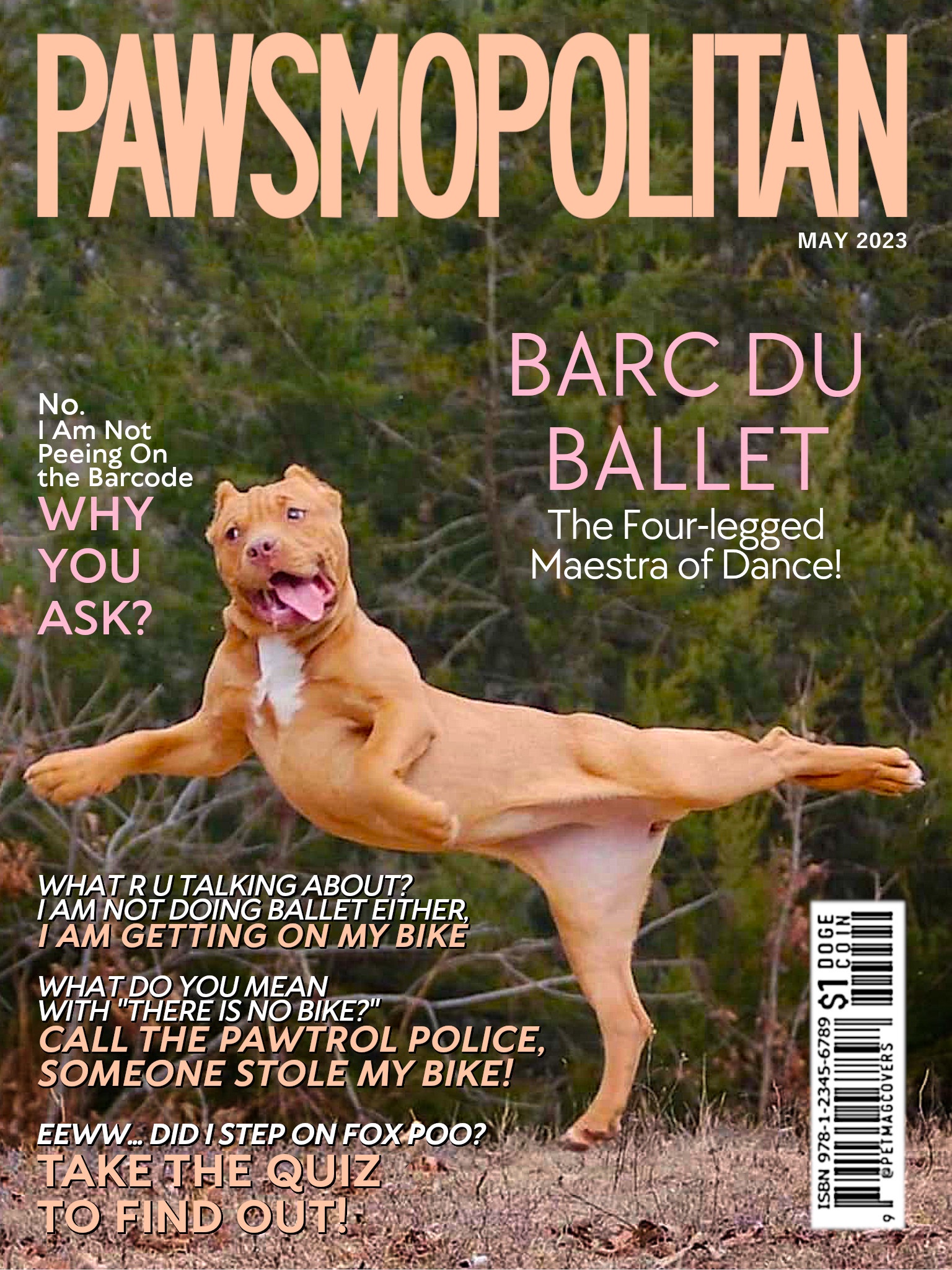 Introducing BARC DU BALLET on the Cover of PAWSMOPOLITAN Magazine