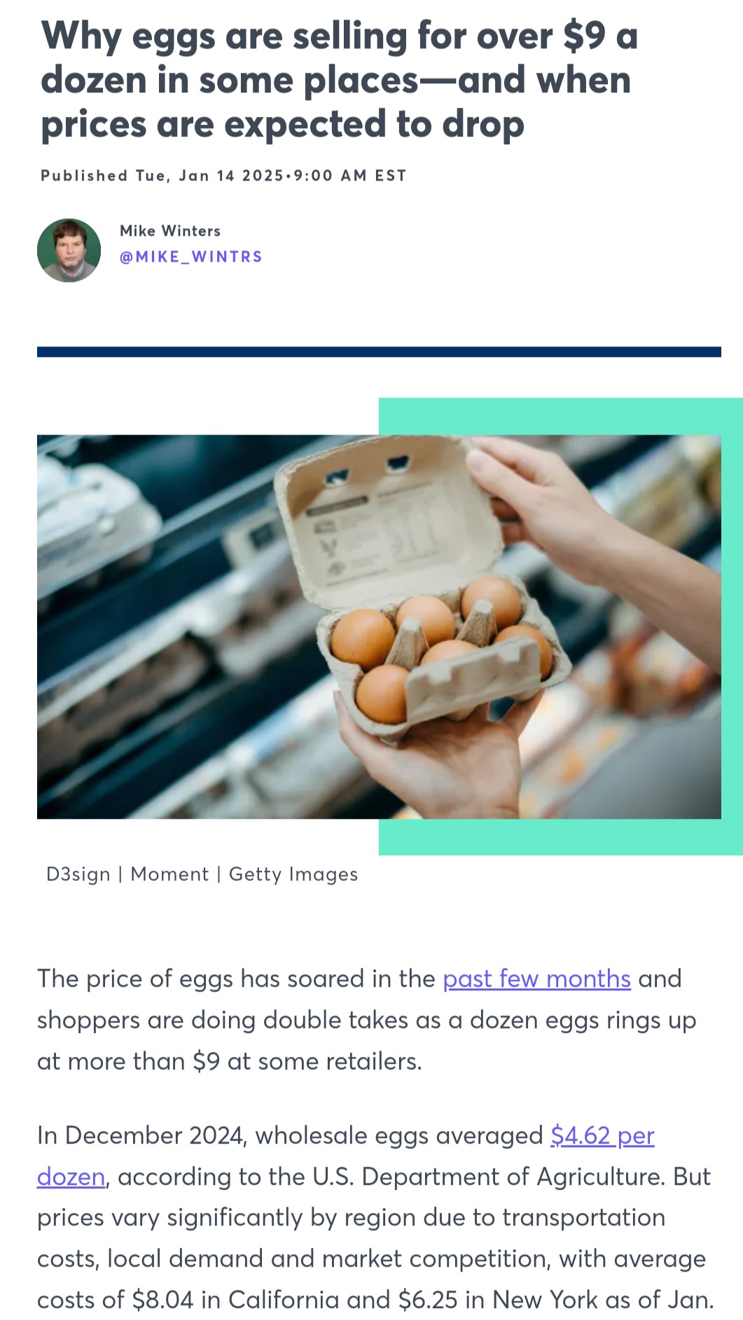 Let's See How the 'Cheaper Eggs' Advocates React