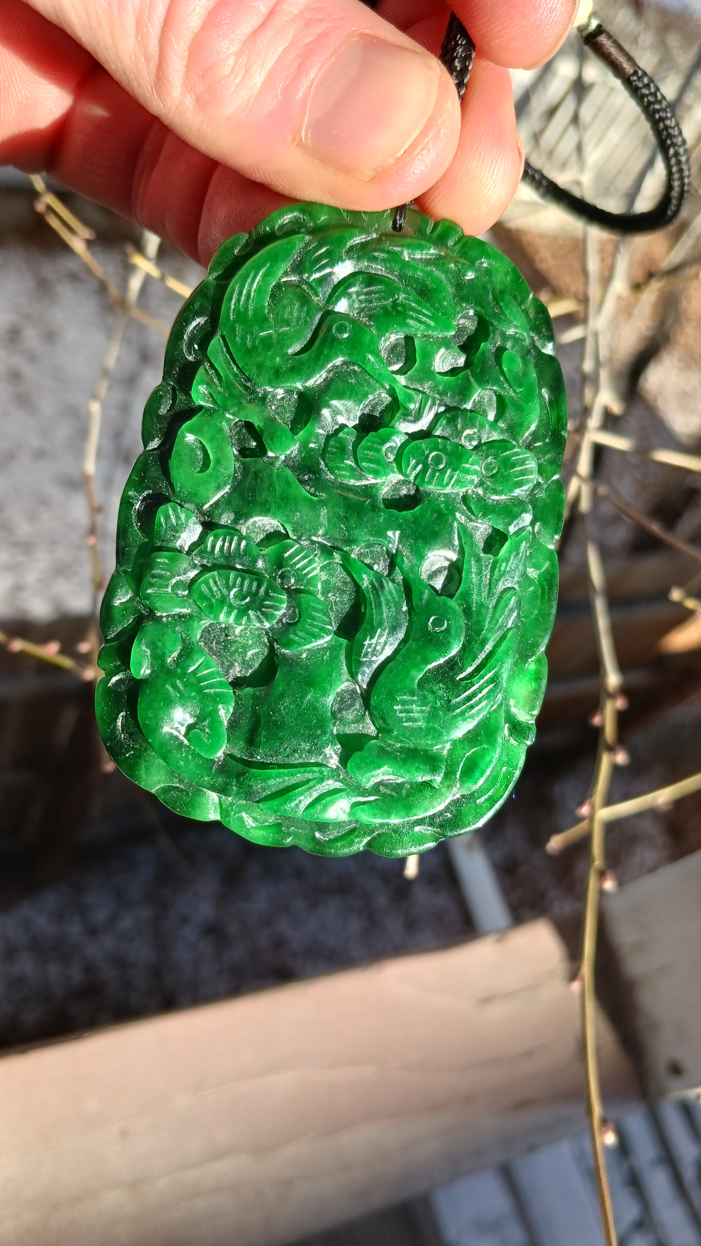 Intricately Carved Chinese Jade Pendant: A Masterpiece of Artistry