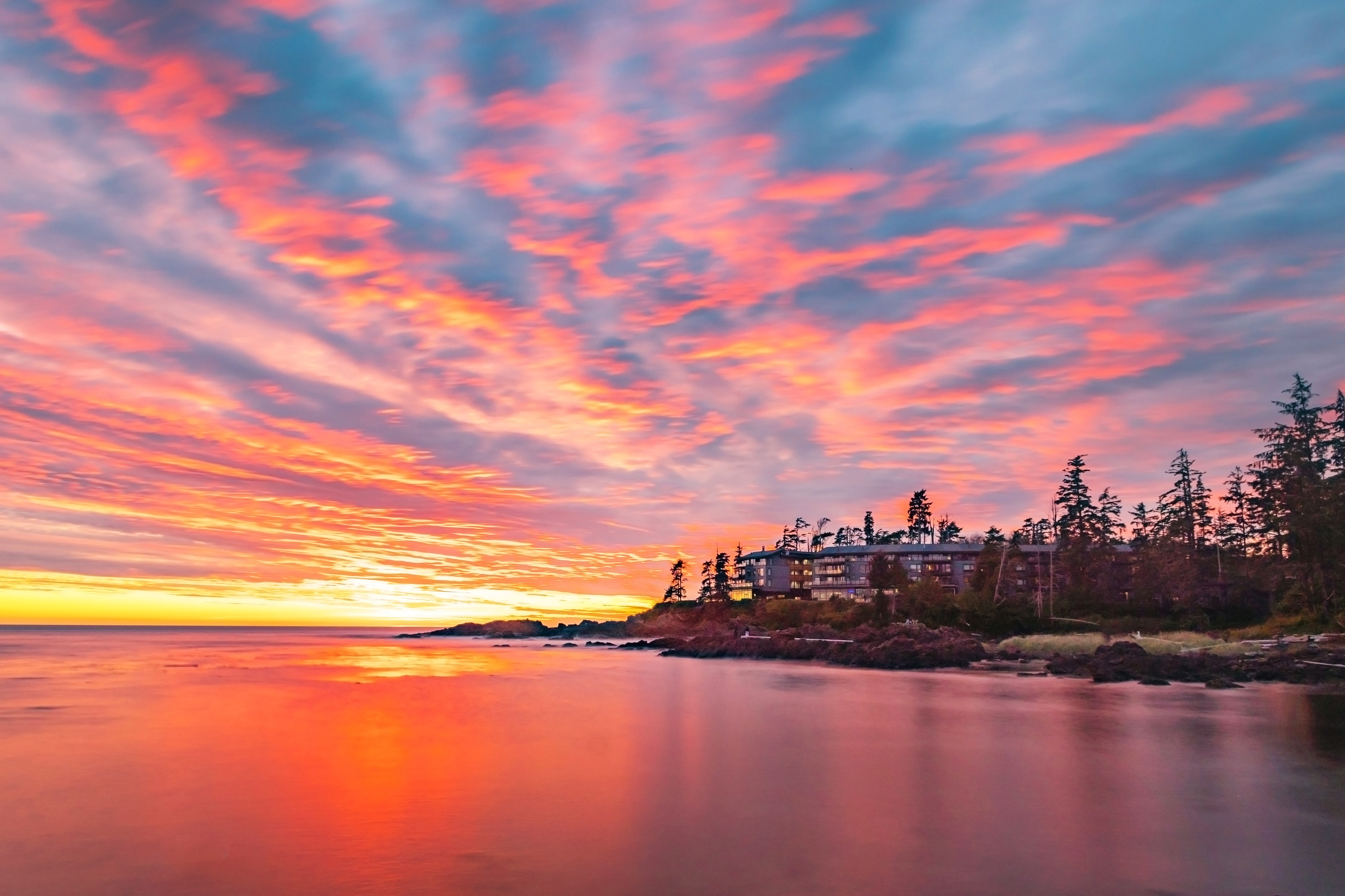 Witness the breathtaking sunsets of Vancouver Island.