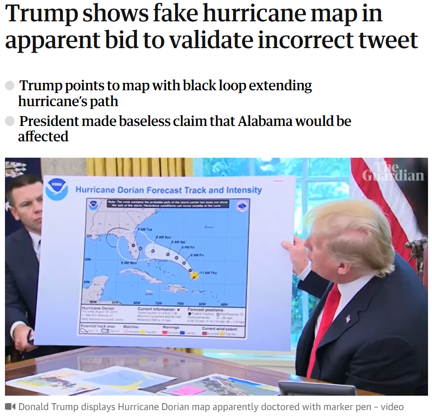 Don't Worry, Trump Will Keep Us Updated on Bad Weather