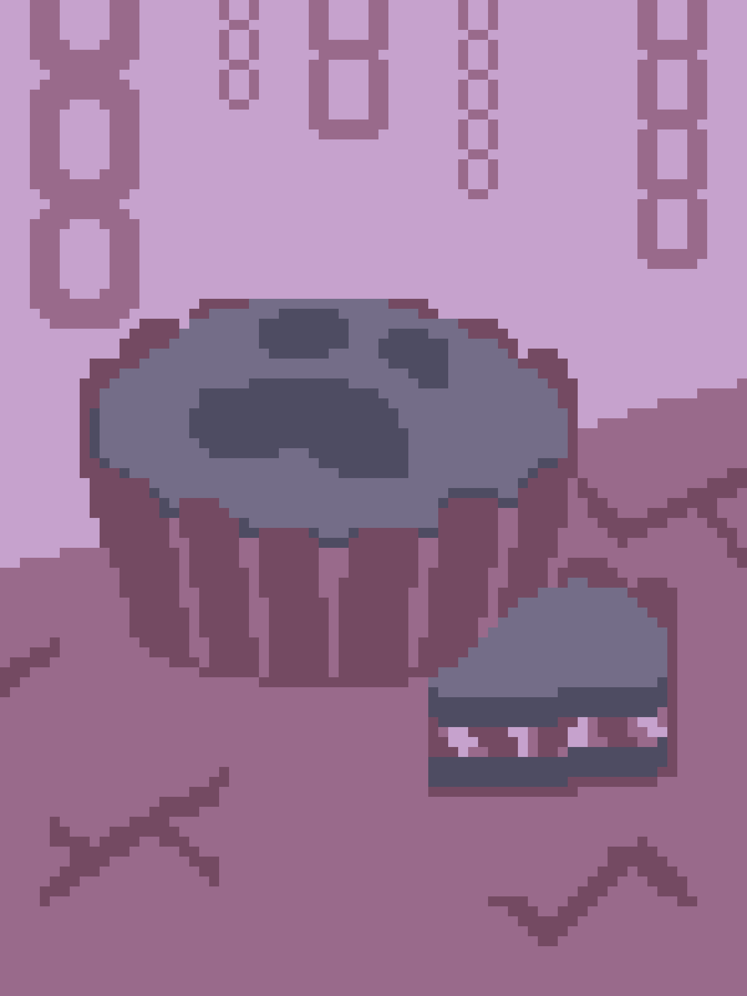 Stunning Shadow Cake in Pixel Art Style