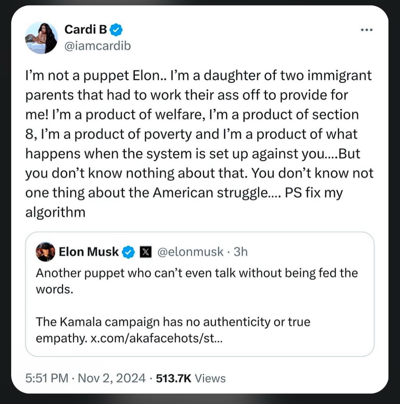 The Epic Showdown: Cardi B vs Elon Musk