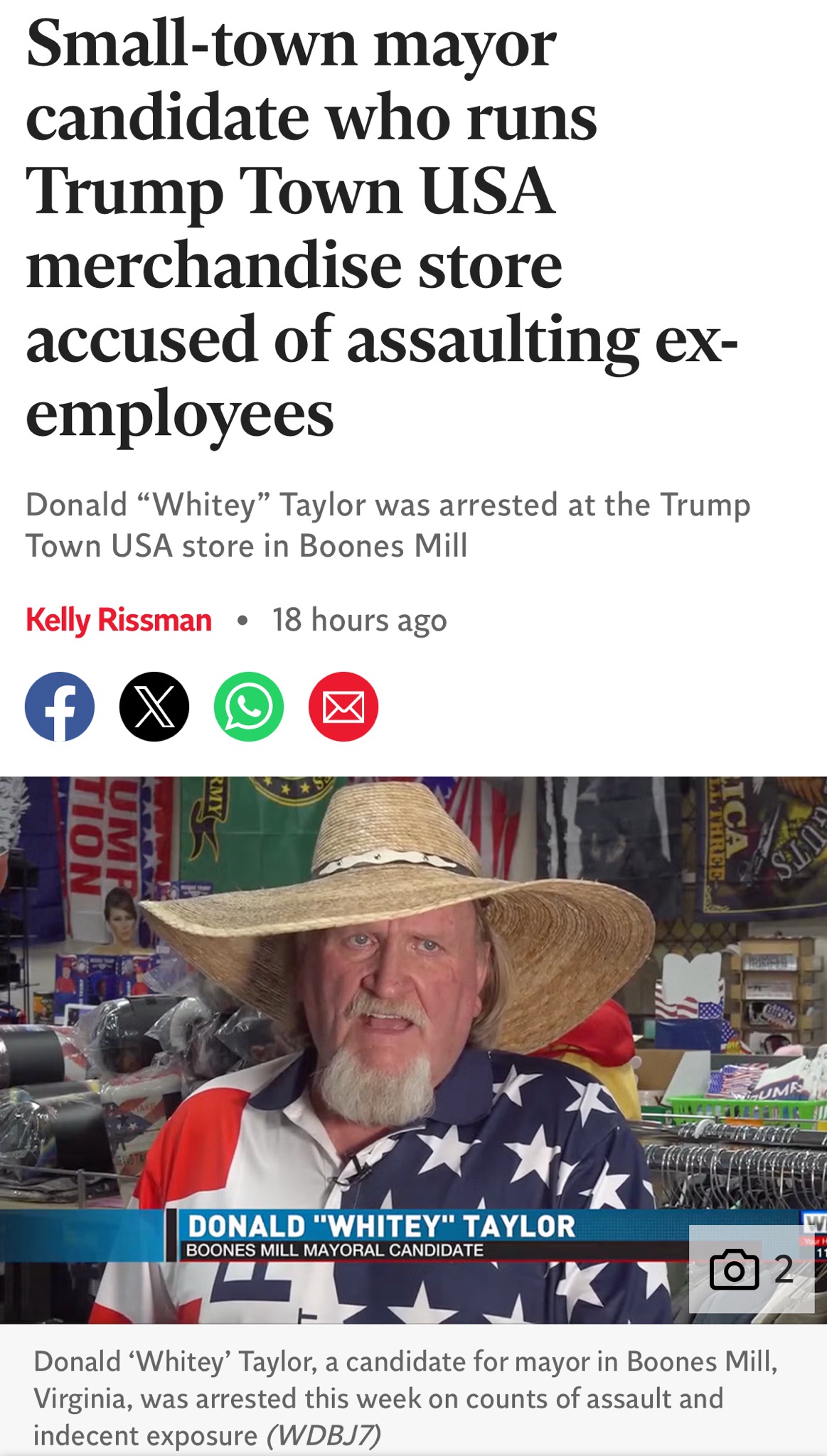Mayor Candidate and Trump Merchandise Store Owner Arrested for Assault and Indecent Exposure