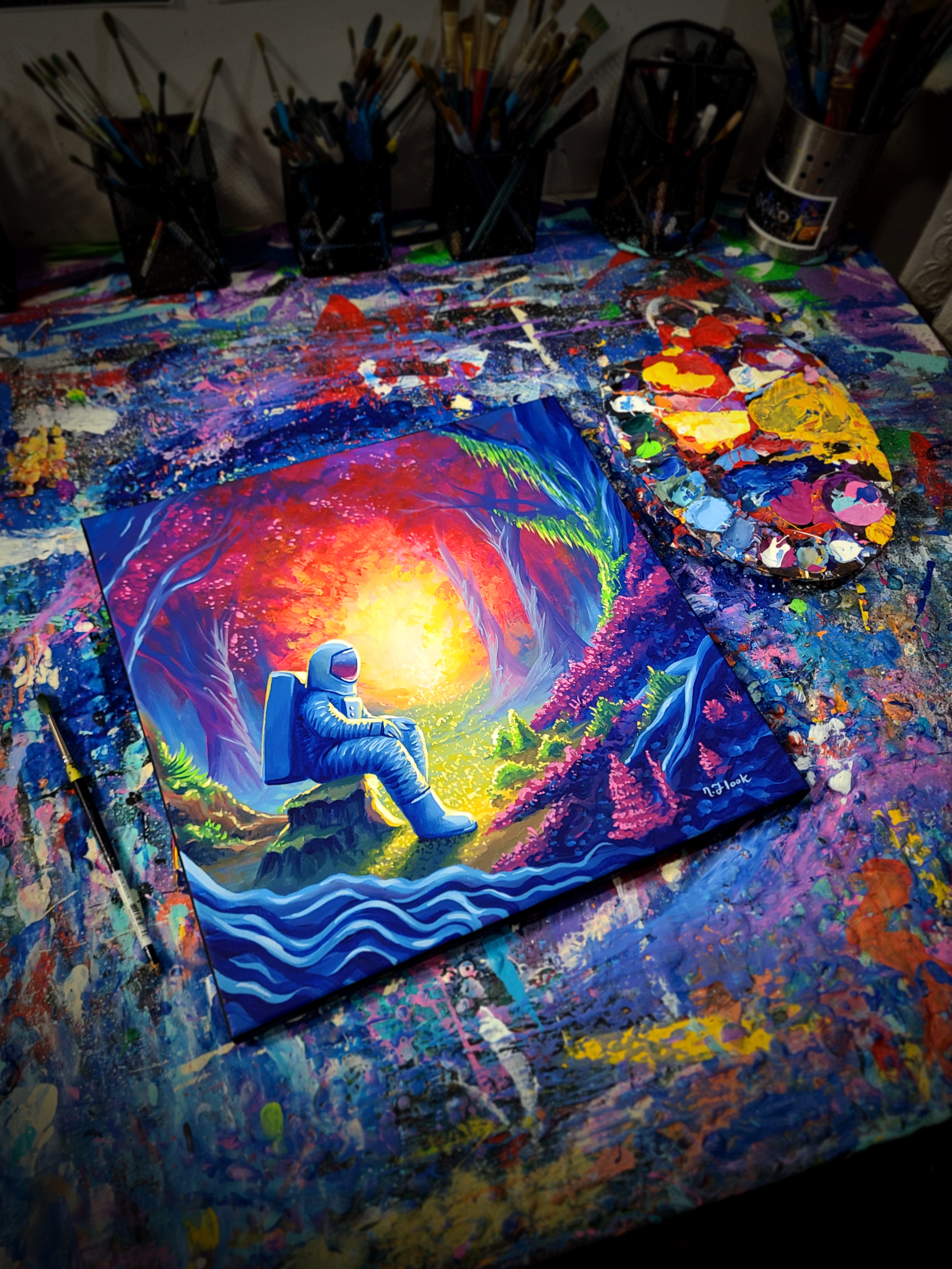 Exploring Vibrant Colors: My Latest Acrylic Painting Journey