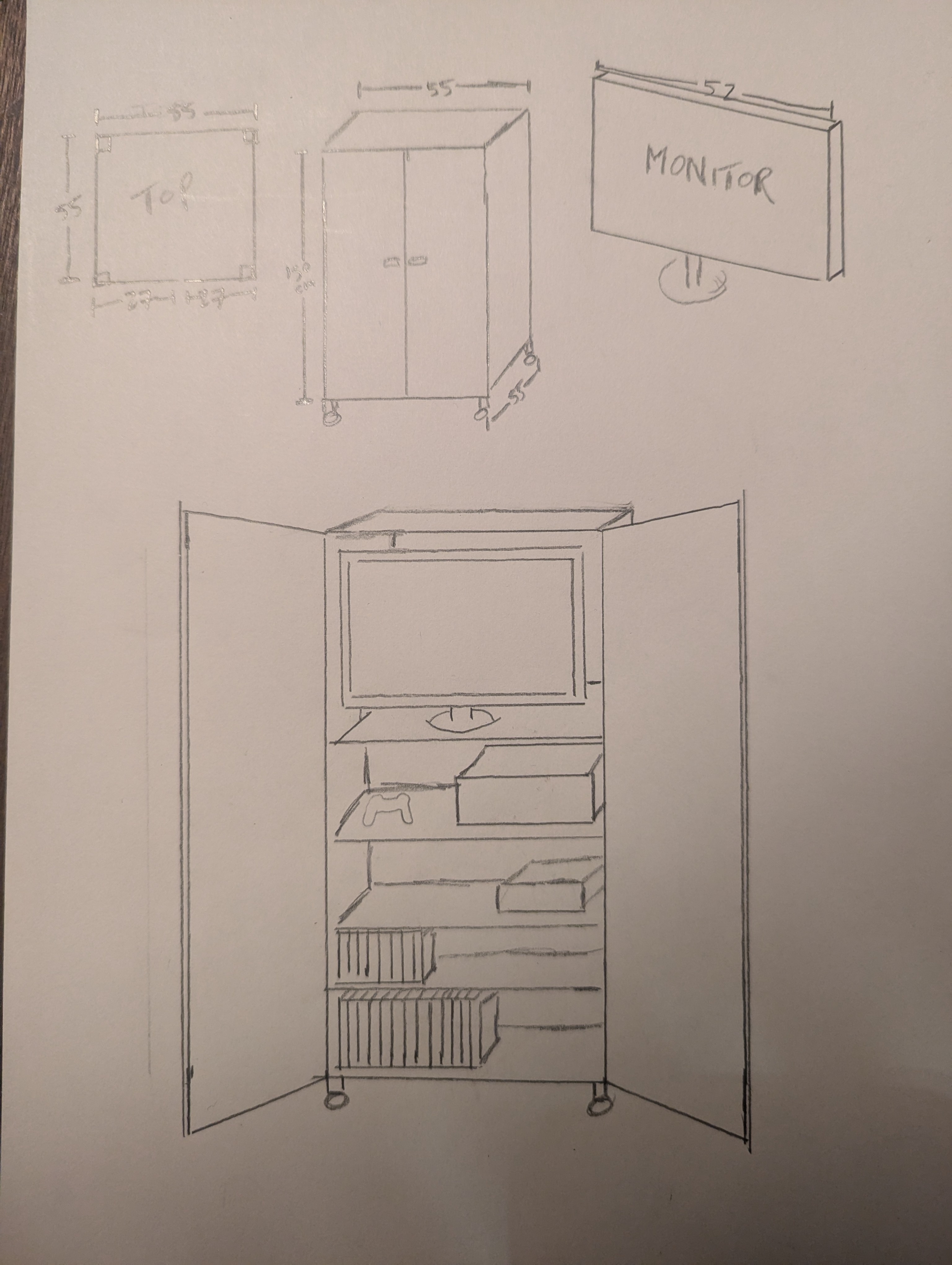 Crafted a PINE(CONE) Gaming Cabinet for My Son This Christmas