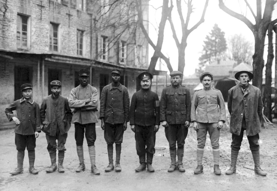 A Historic Gathering: Allied Soldiers from Eight Nations Captured During WW1, Circa 1916