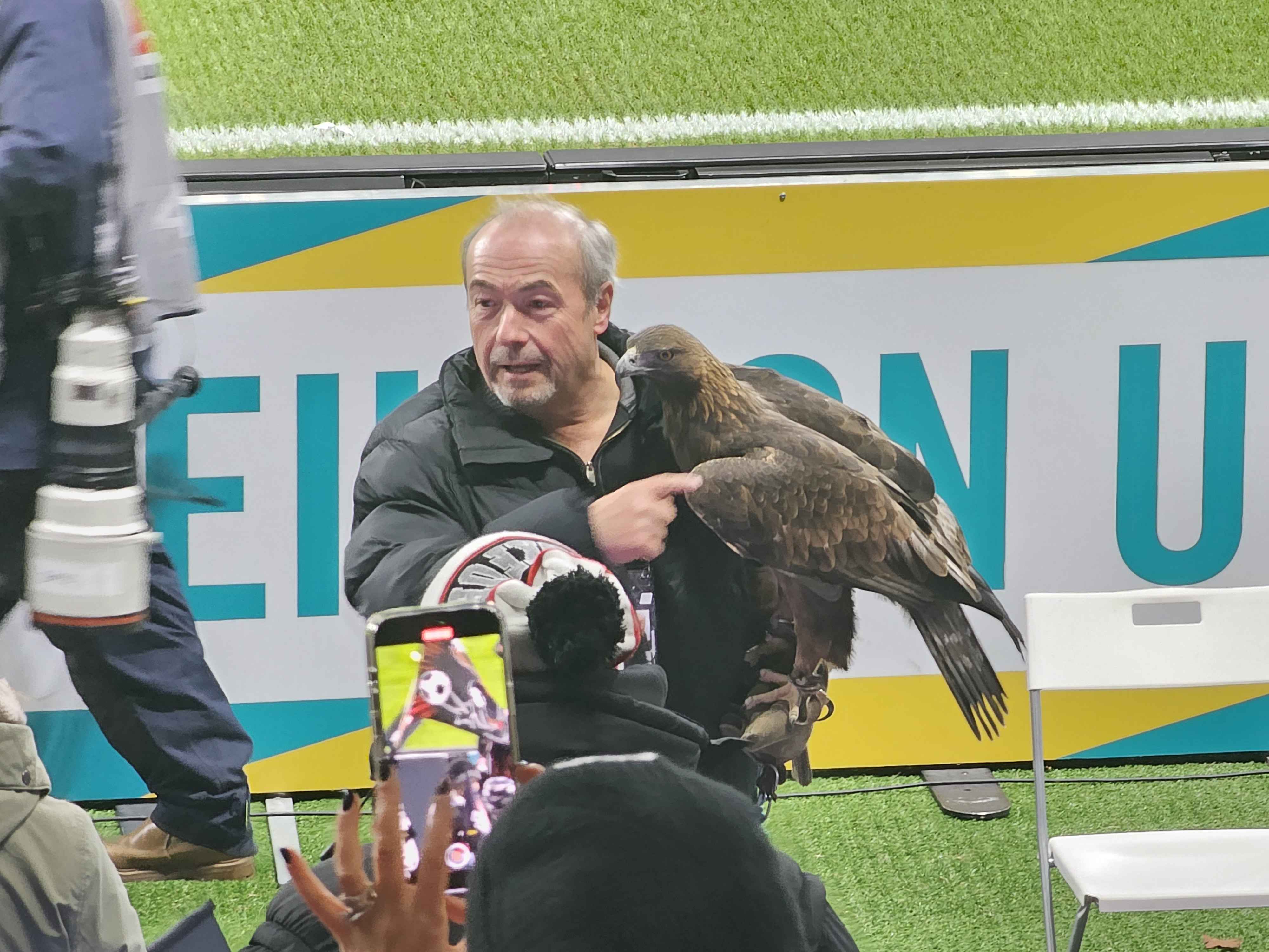 He showed up to check the results, and now he's on his way out with a smile :)