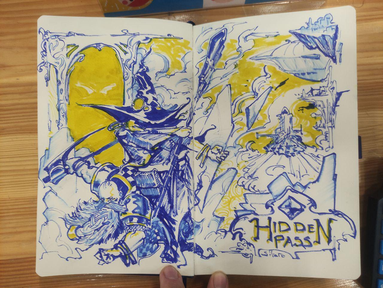 Creating Magic: A Wizard and His Dwarf in Ink