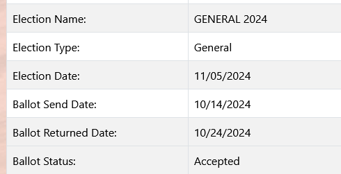Ballot Successfully Accepted! Check Your Status in AZ