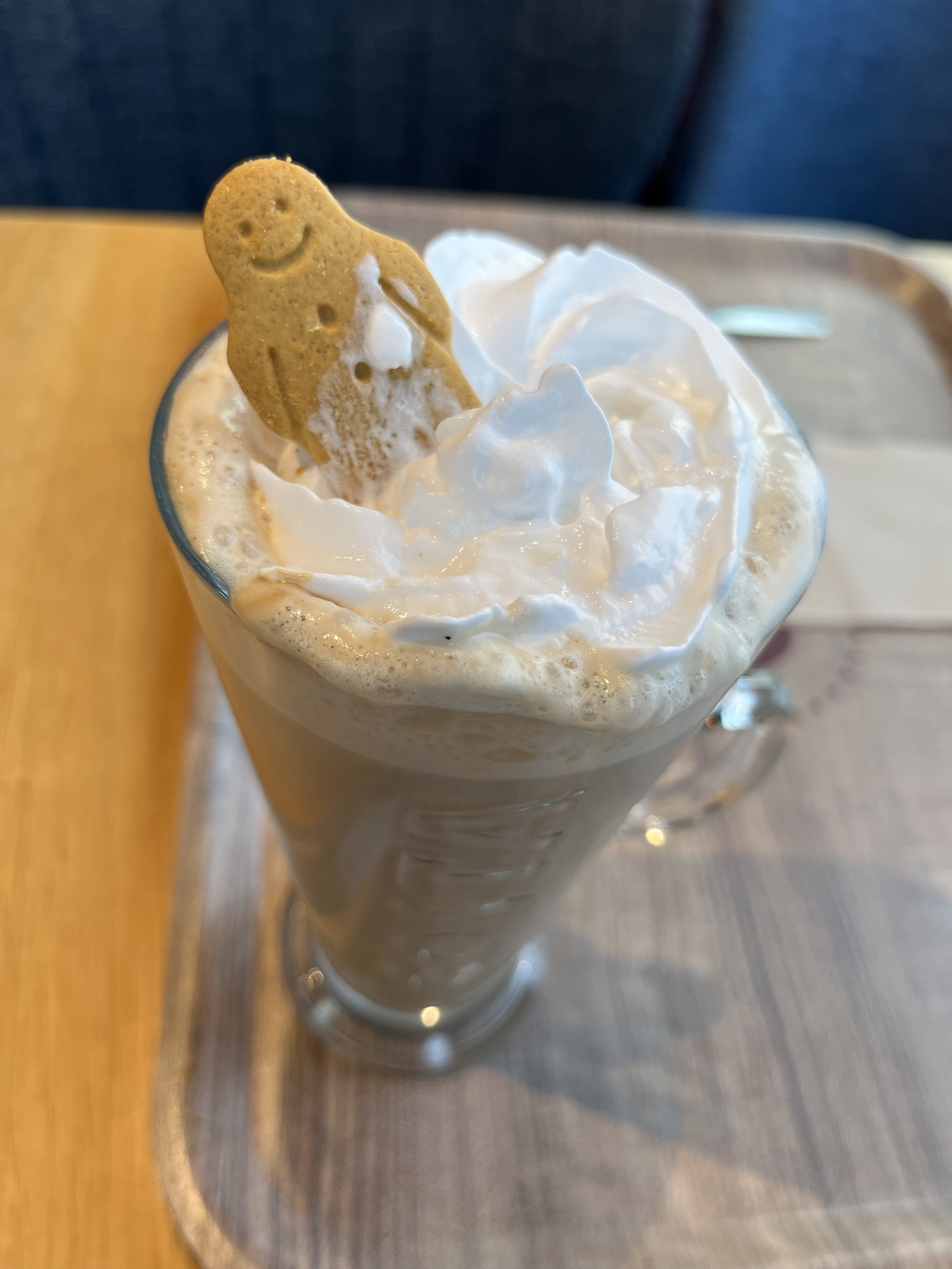 Indulging in a cozy gingerbread latte