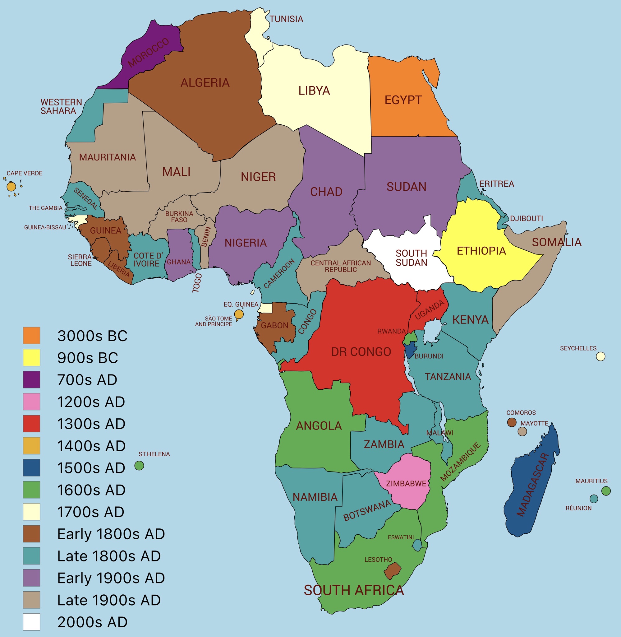 Discovering the origins of every African country