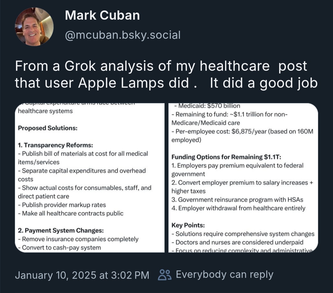 Mark Cuban's Healthcare Vision Explained by Grok