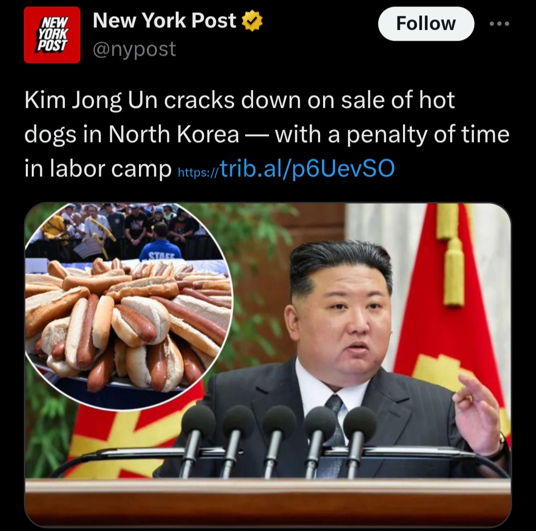 Glizzy Glutton Proclaims Dictator Dogs are Banned in North Korea!
