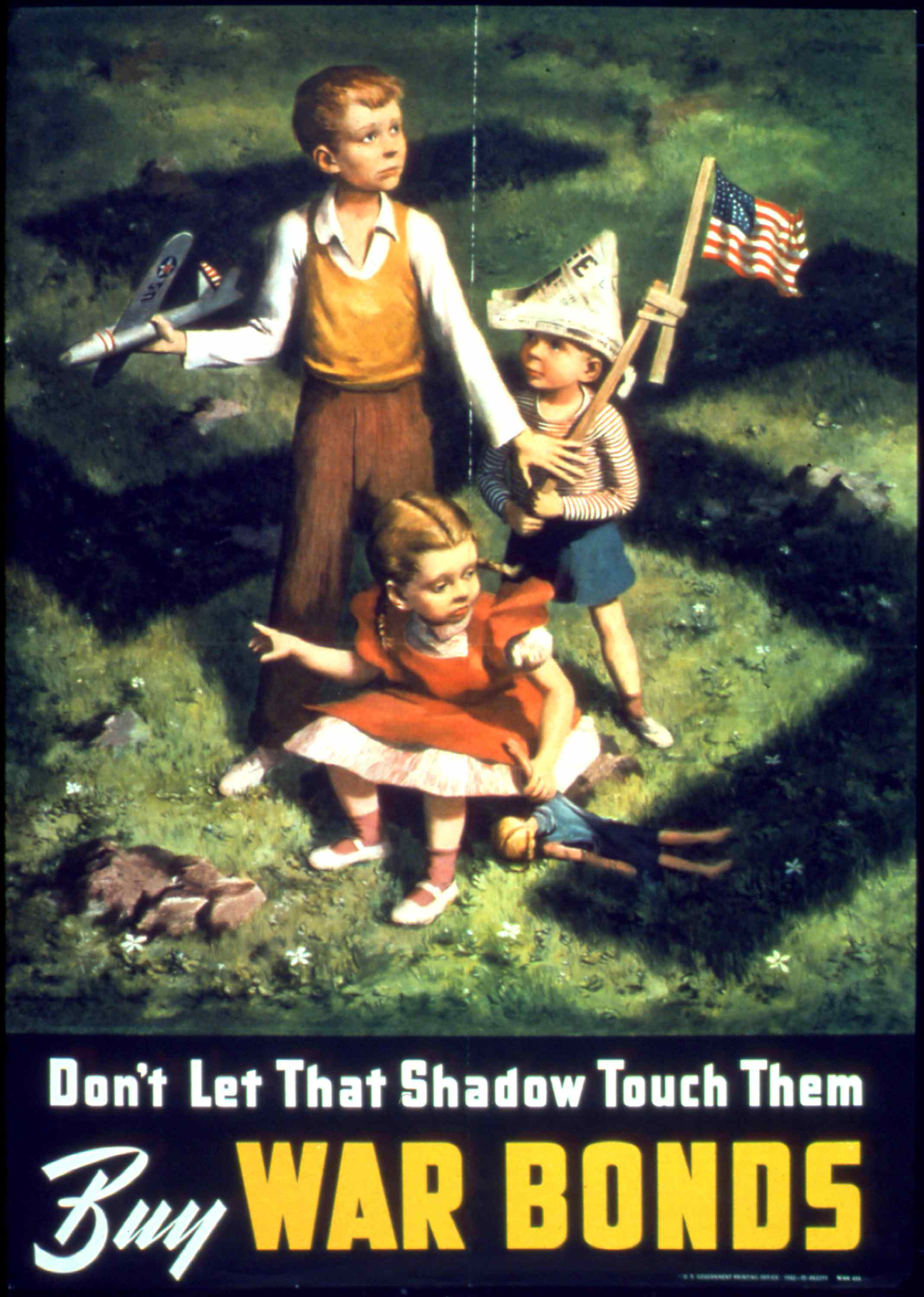 World War II Poster: Keep Your Loved Ones Safe from the Shadows