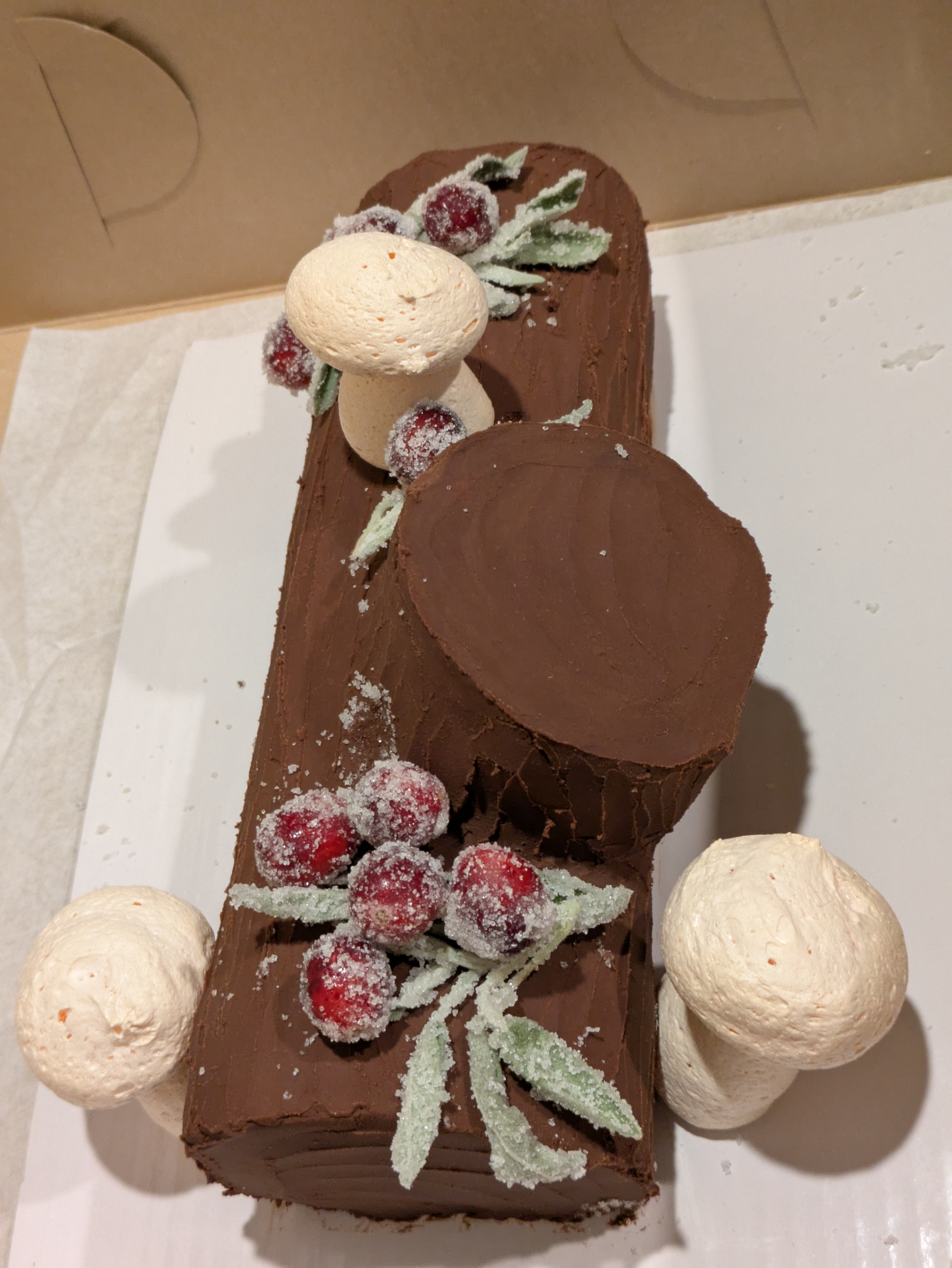 Holiday Treat: Bouche de Noel from Pizzelle Bakery in Lowell, MA