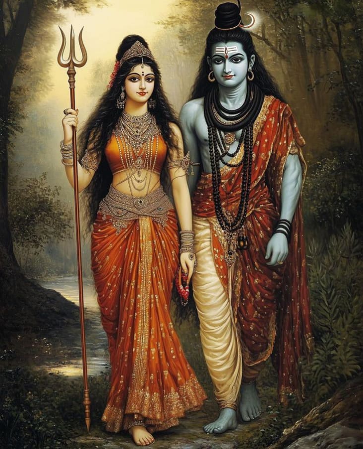 Divine Duo: Shiva and Parvati