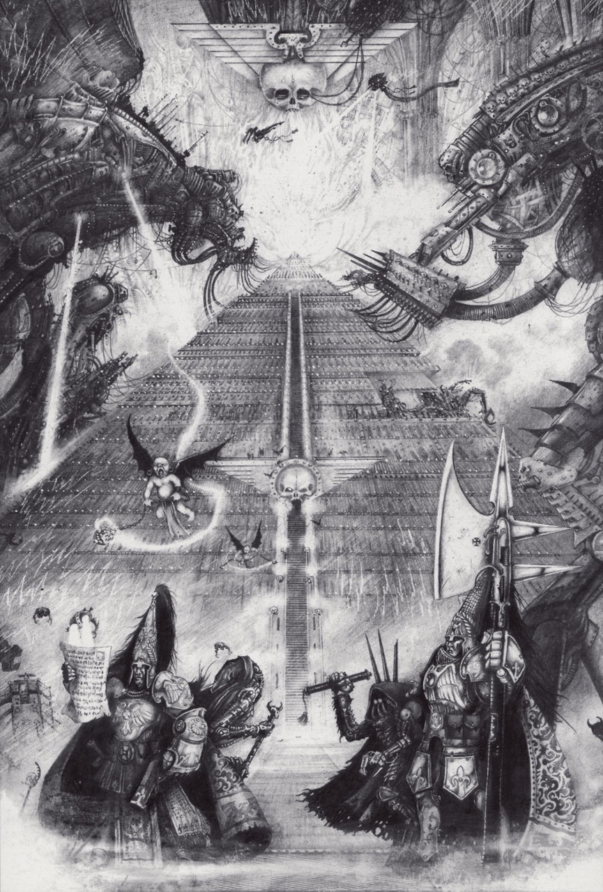 John Blanche's custodes and the golden throne