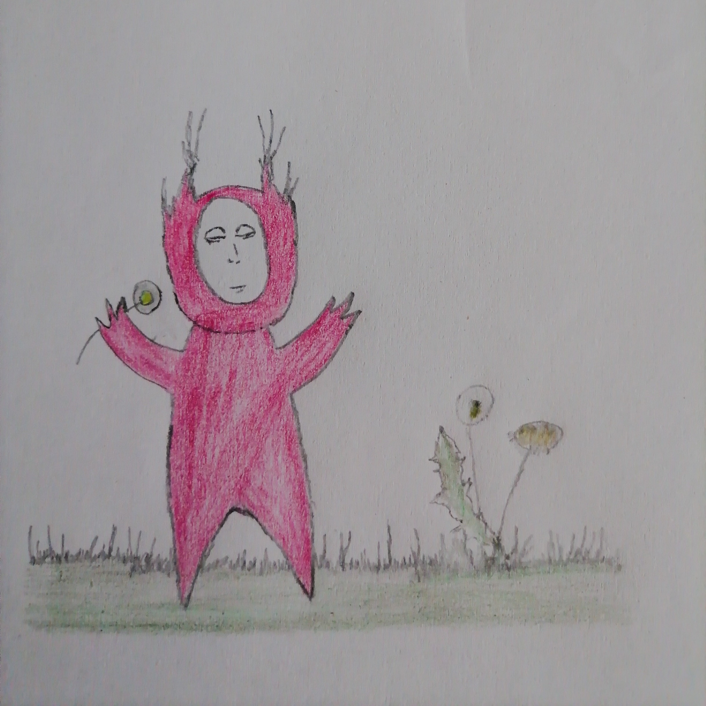 The Pink Being: A Whimsical Character