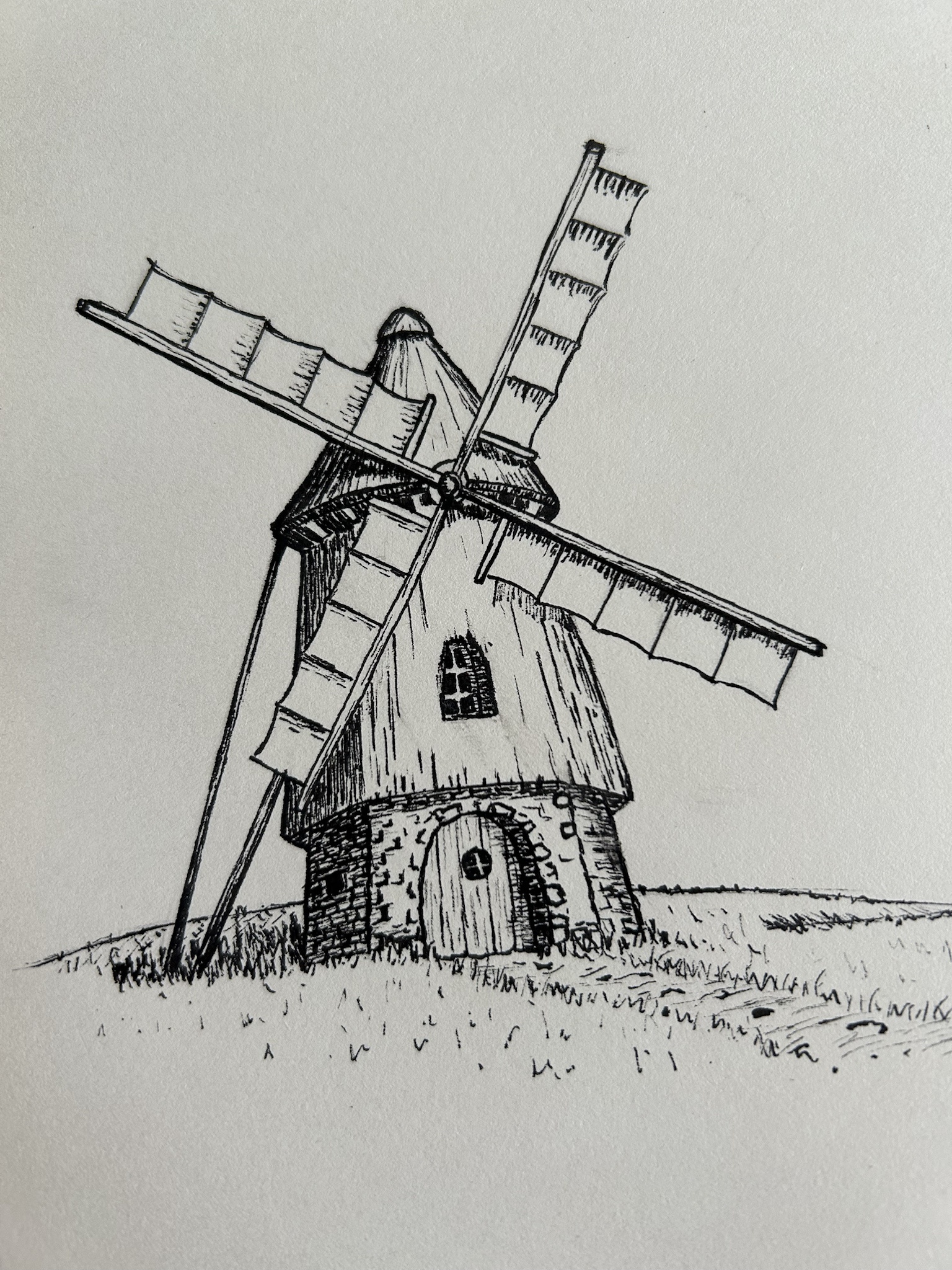 Honoring my last name with this old mill drawing – hope you enjoy it!