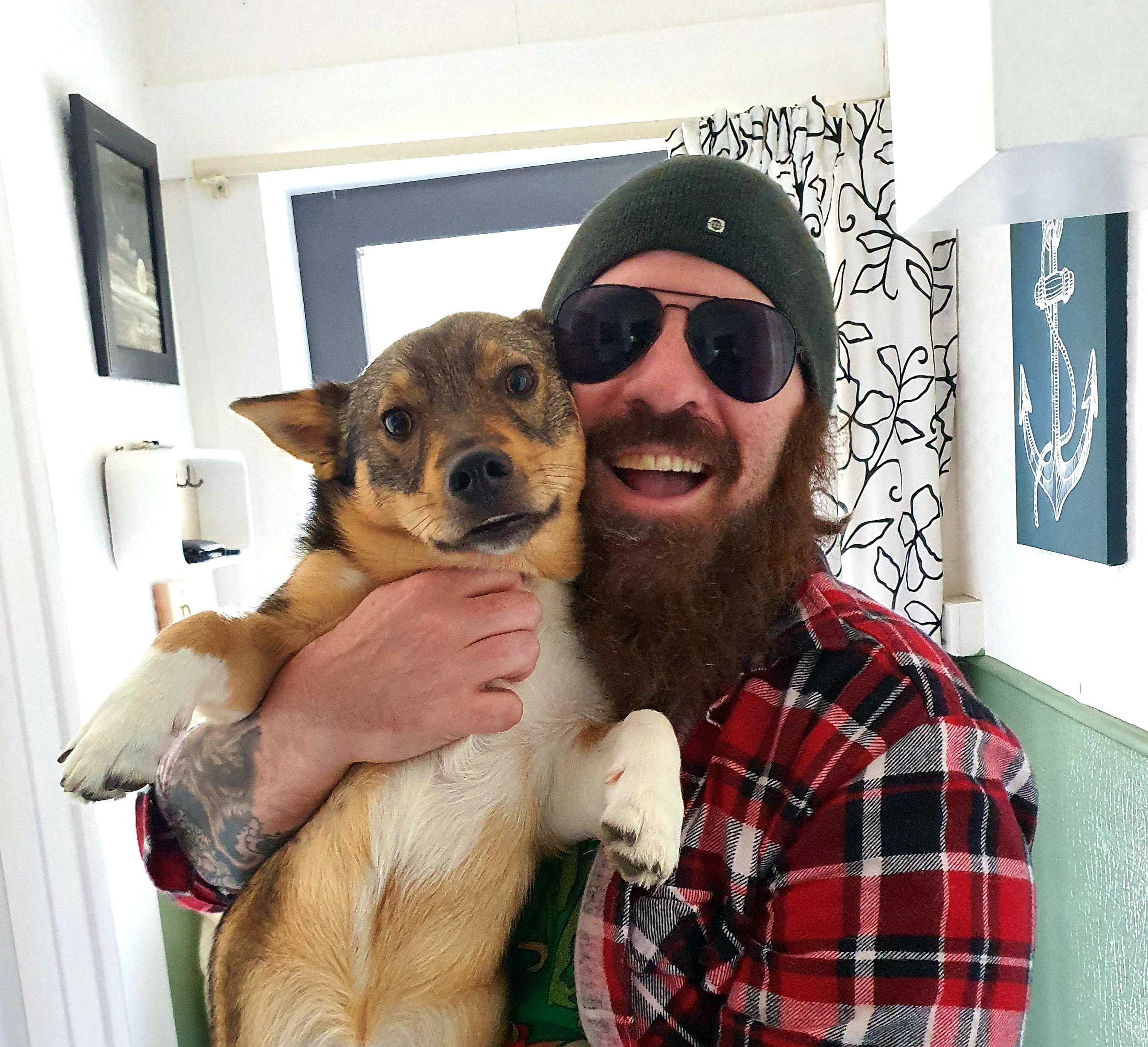 Christmas selfie with Basil and me!