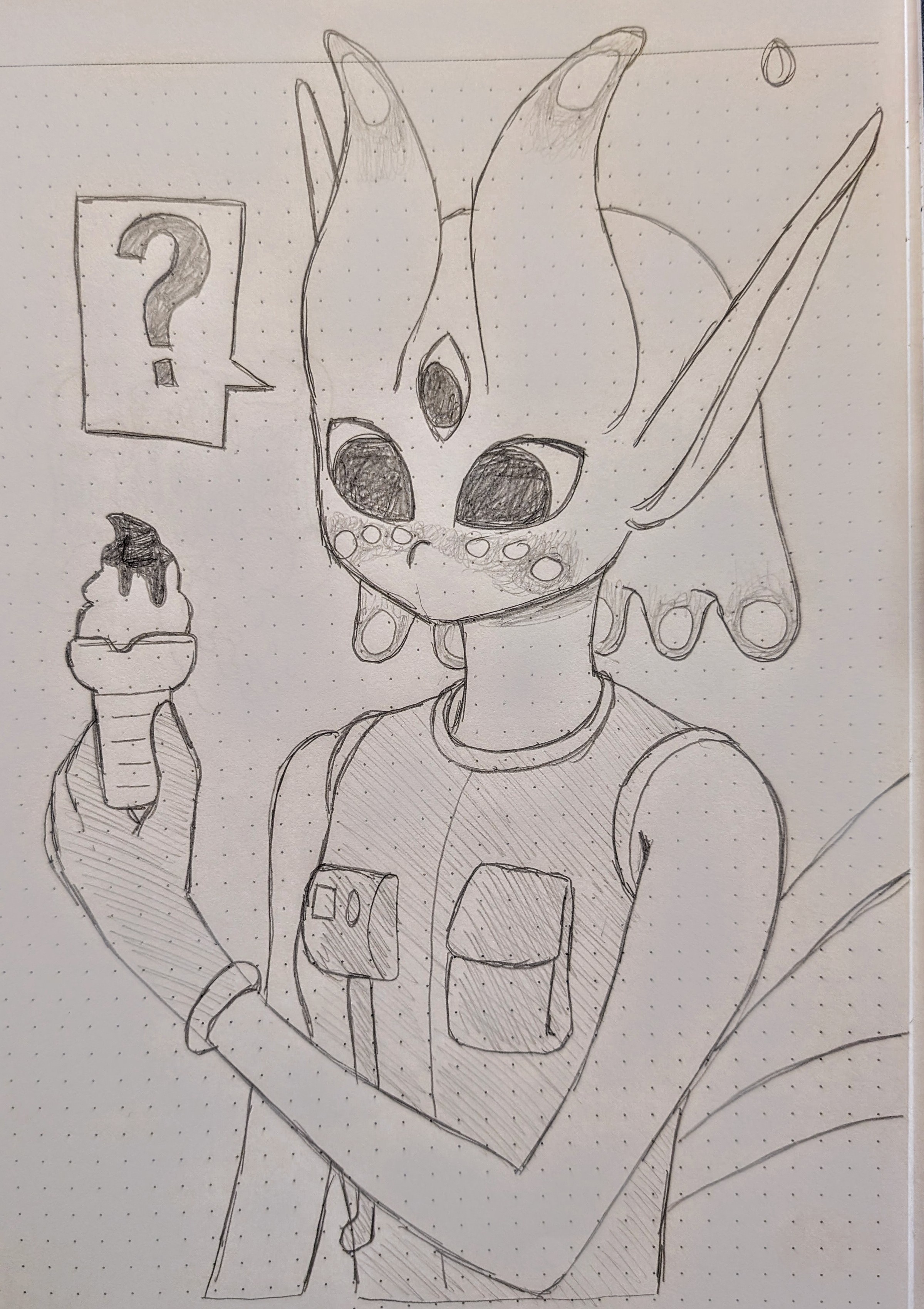 Daily Art Showcase: NIKO the Alien Girl Contemplates Ice Cream