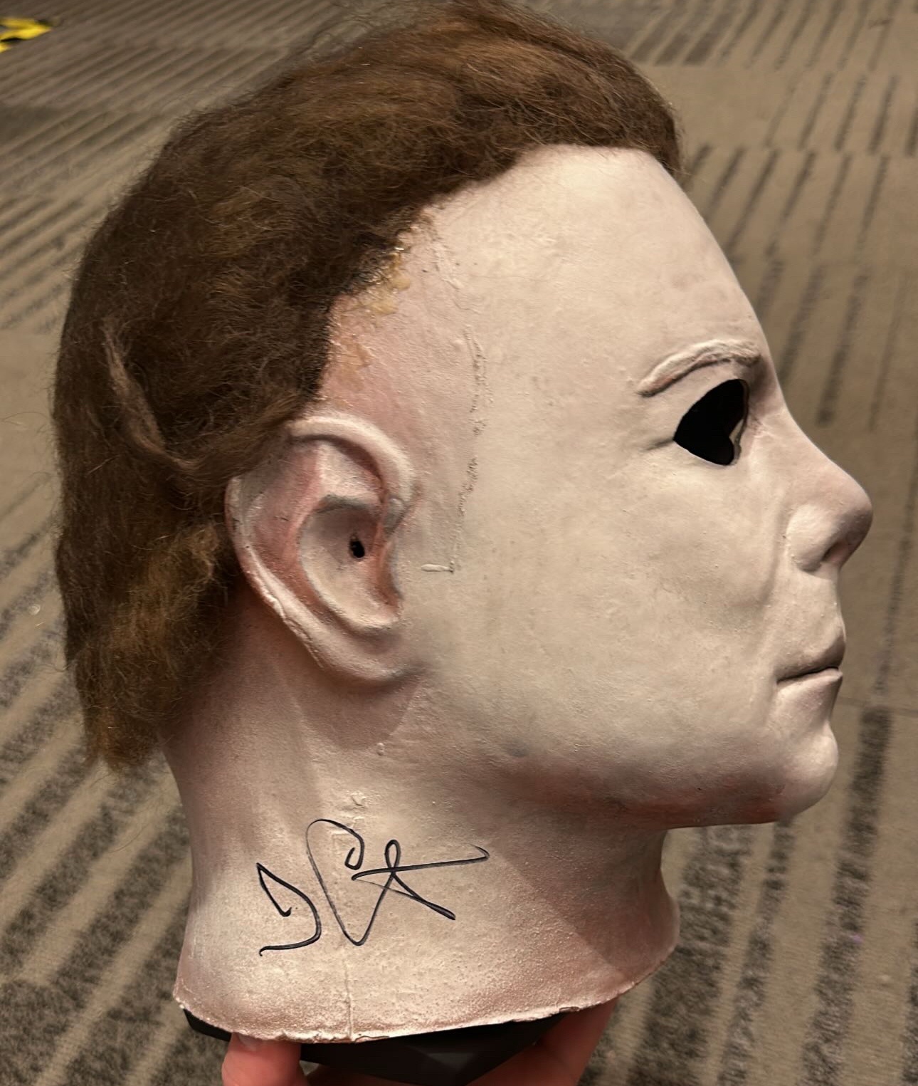 Michael Myers Mask Autographed by Nick Castle and John Carpenter